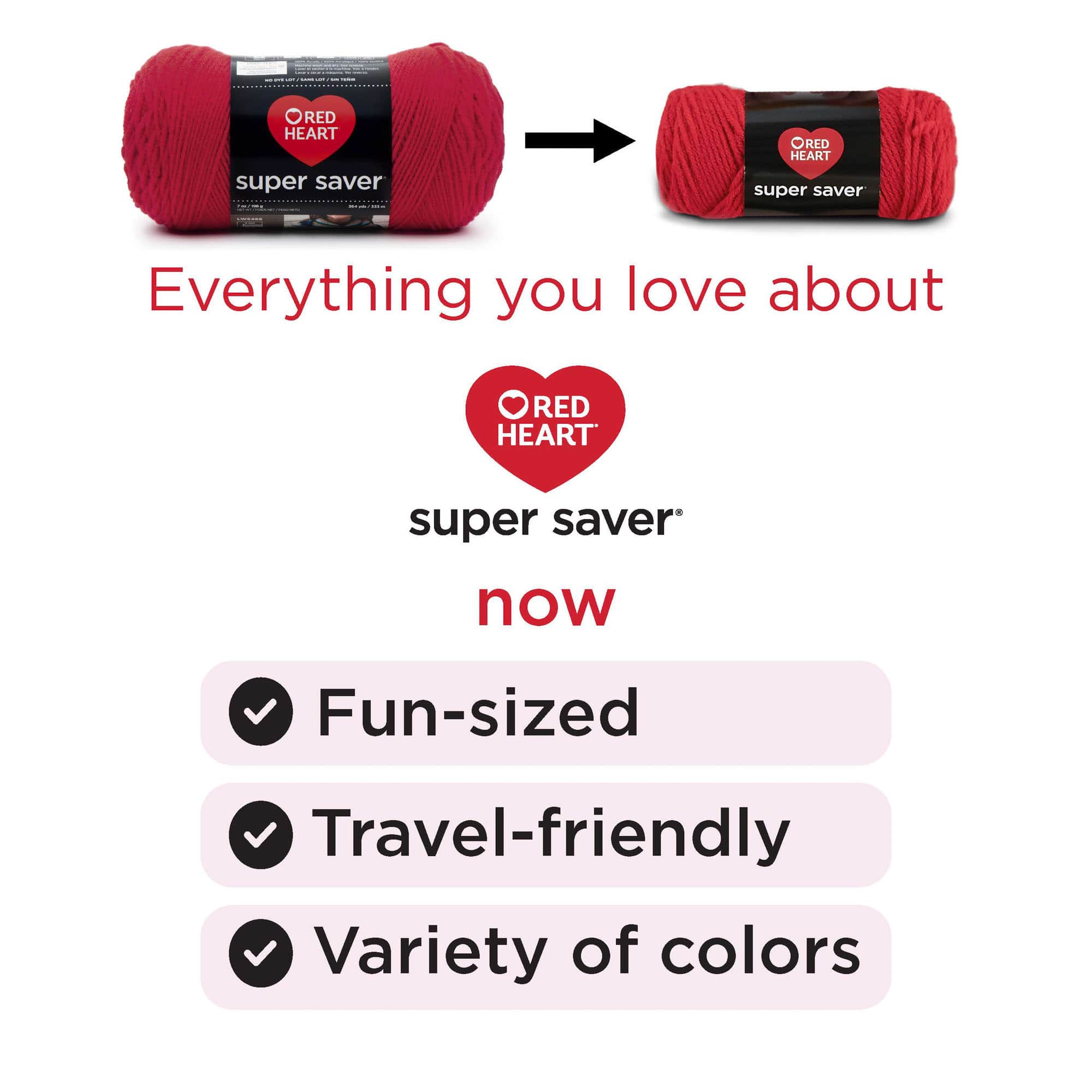Red Heart® Super Saver® 12 Skein Super Craft Yarn Kit