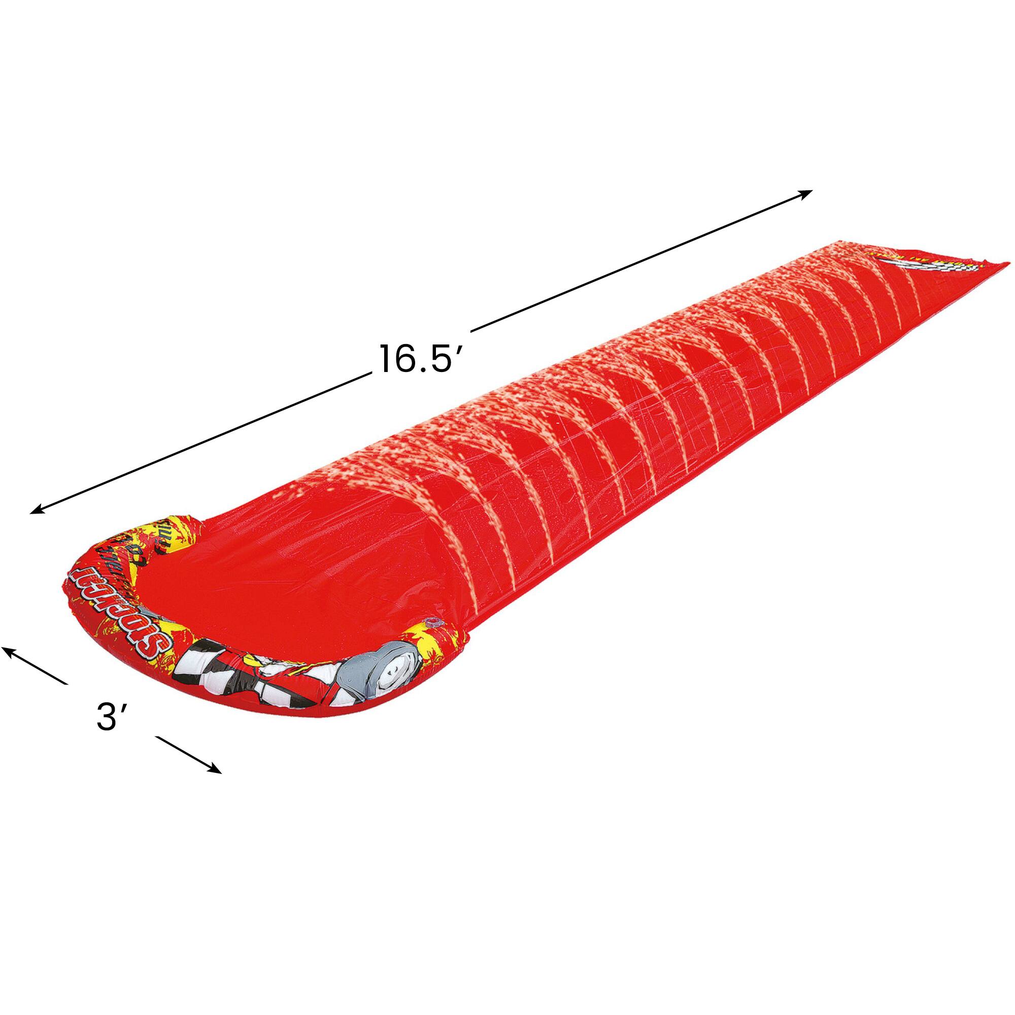 Pool Central&#xAE; 16.5ft. Red Inflatable Race Car Themed Water Slide