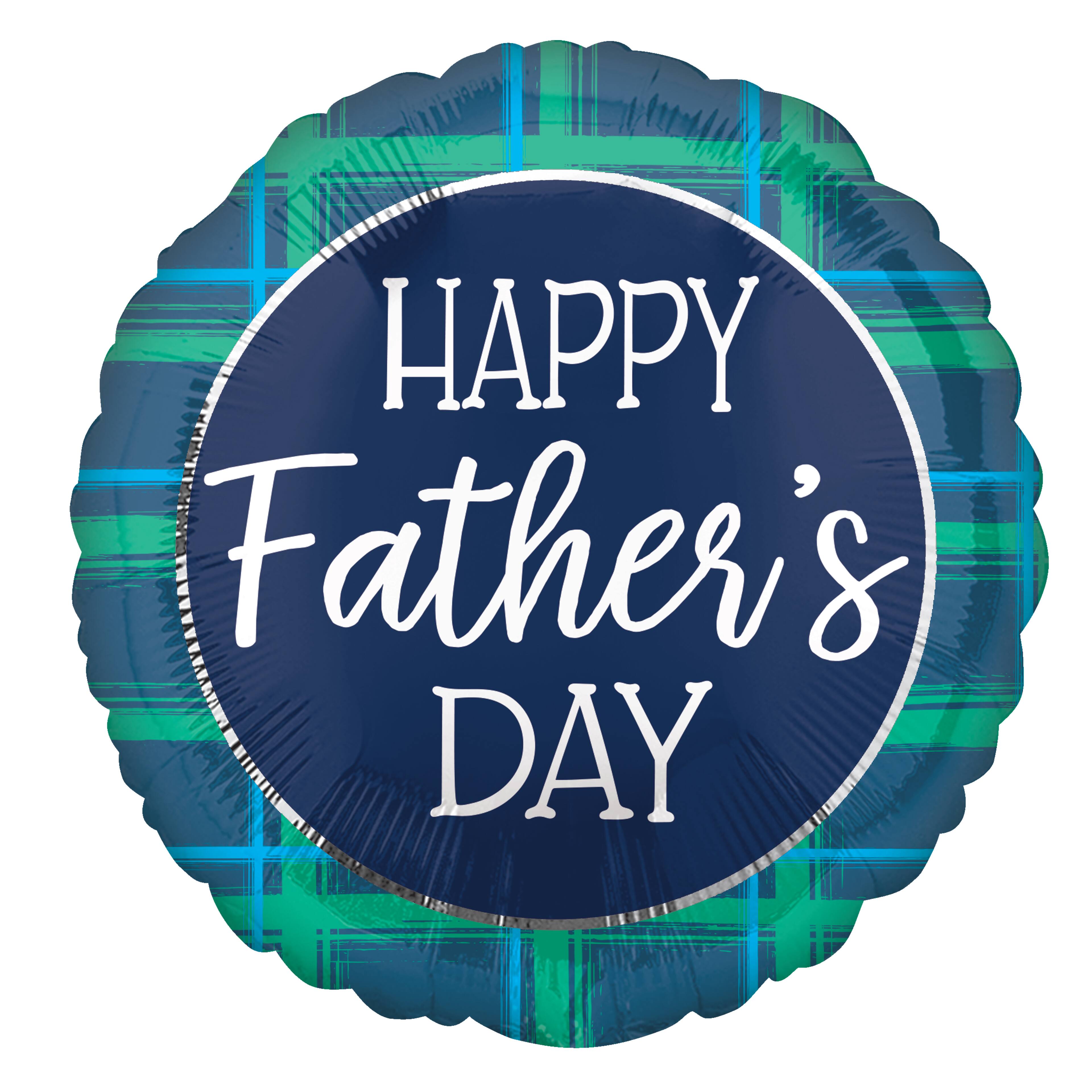 17" Happy Father's Day Checks Foil Balloon