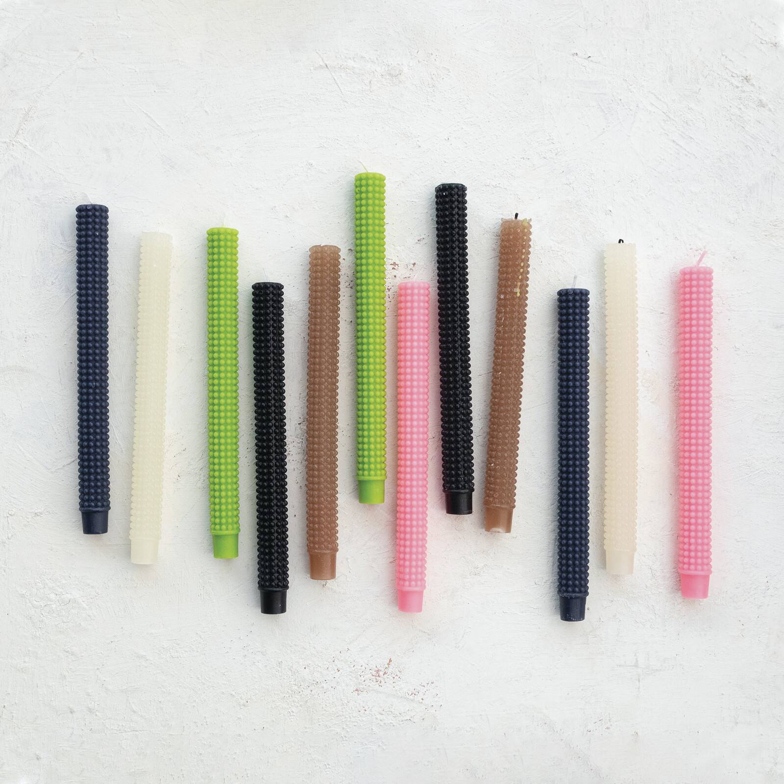 Hello Honey® 10" Navy Blue Unscented Hobnail Taper Candles, 2ct.