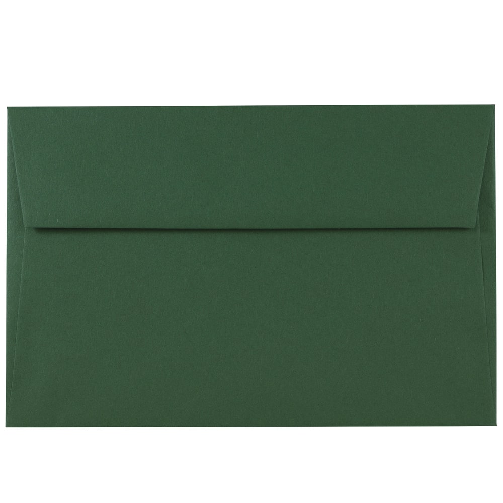 JAM Paper A9 Dark Green Premium Invitation Envelopes