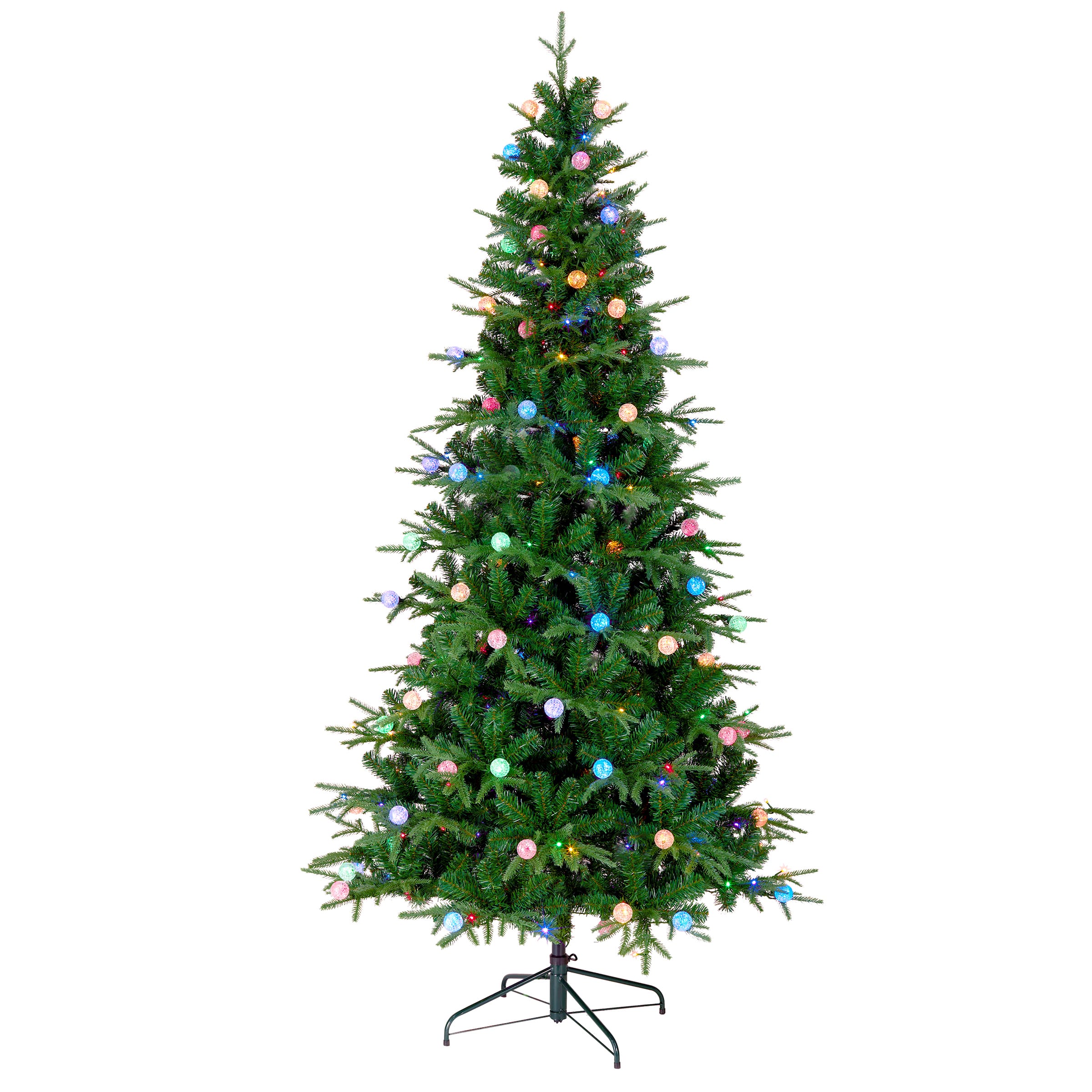 7ft. Pre-Lit Duxbury Slim Artificial Christmas Tree, Dual Color® LED Lights