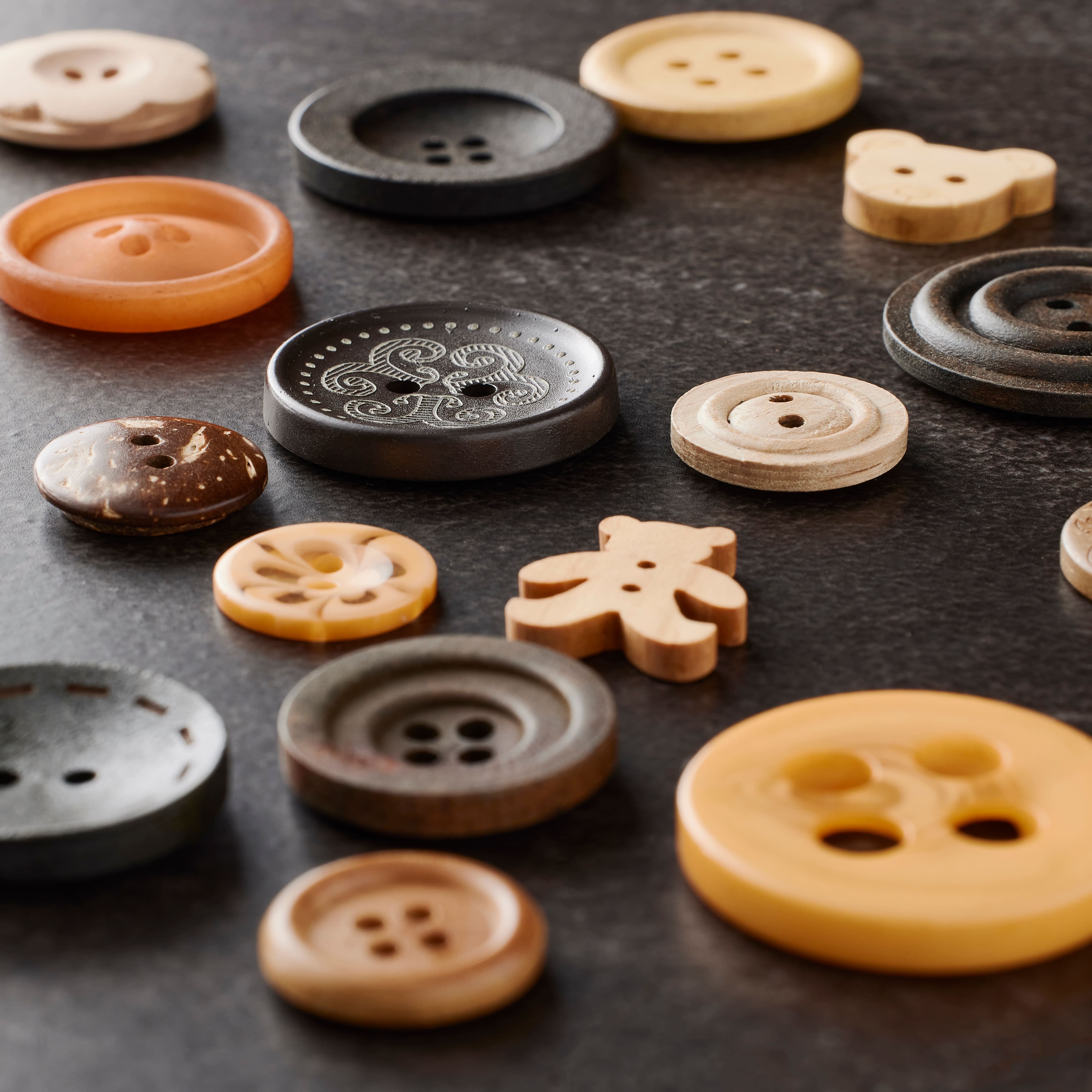 Wooden &#x26; Coconut Buttons By Loops &#x26; Threads&#xAE;