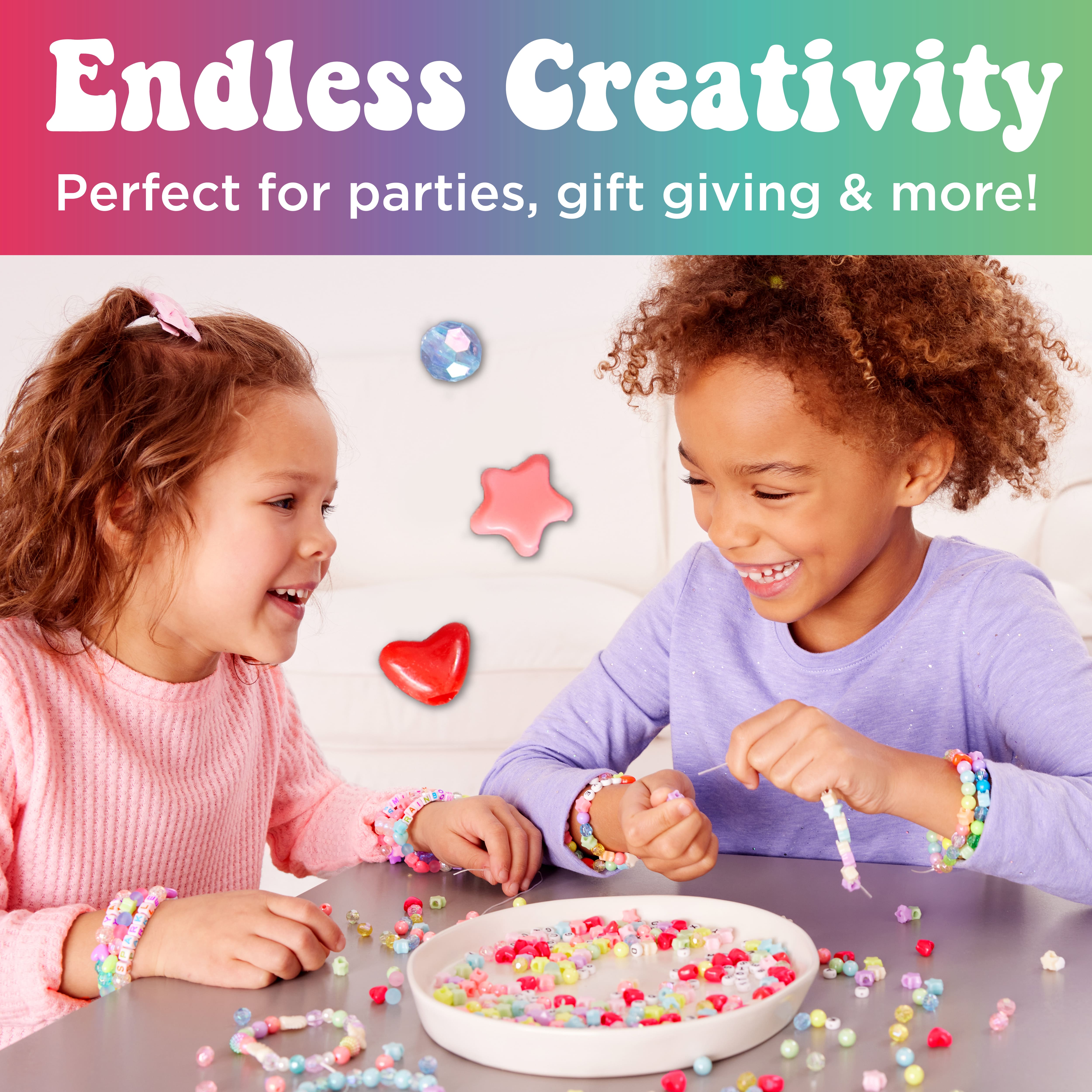 Creativity for Kids&#xAE; Rainbow Bead Jewelry Jar