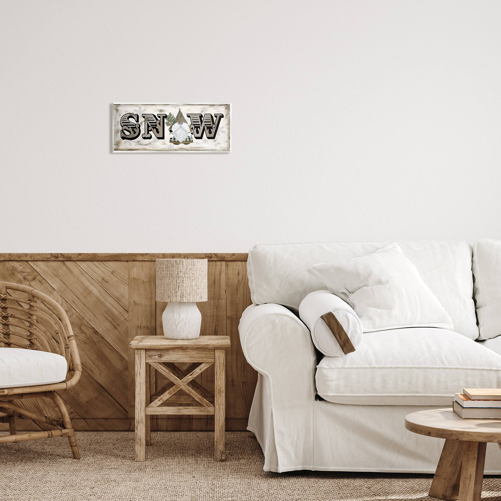 Stupell Industries Winter Snow Holiday Gnome Wall Plaque Art