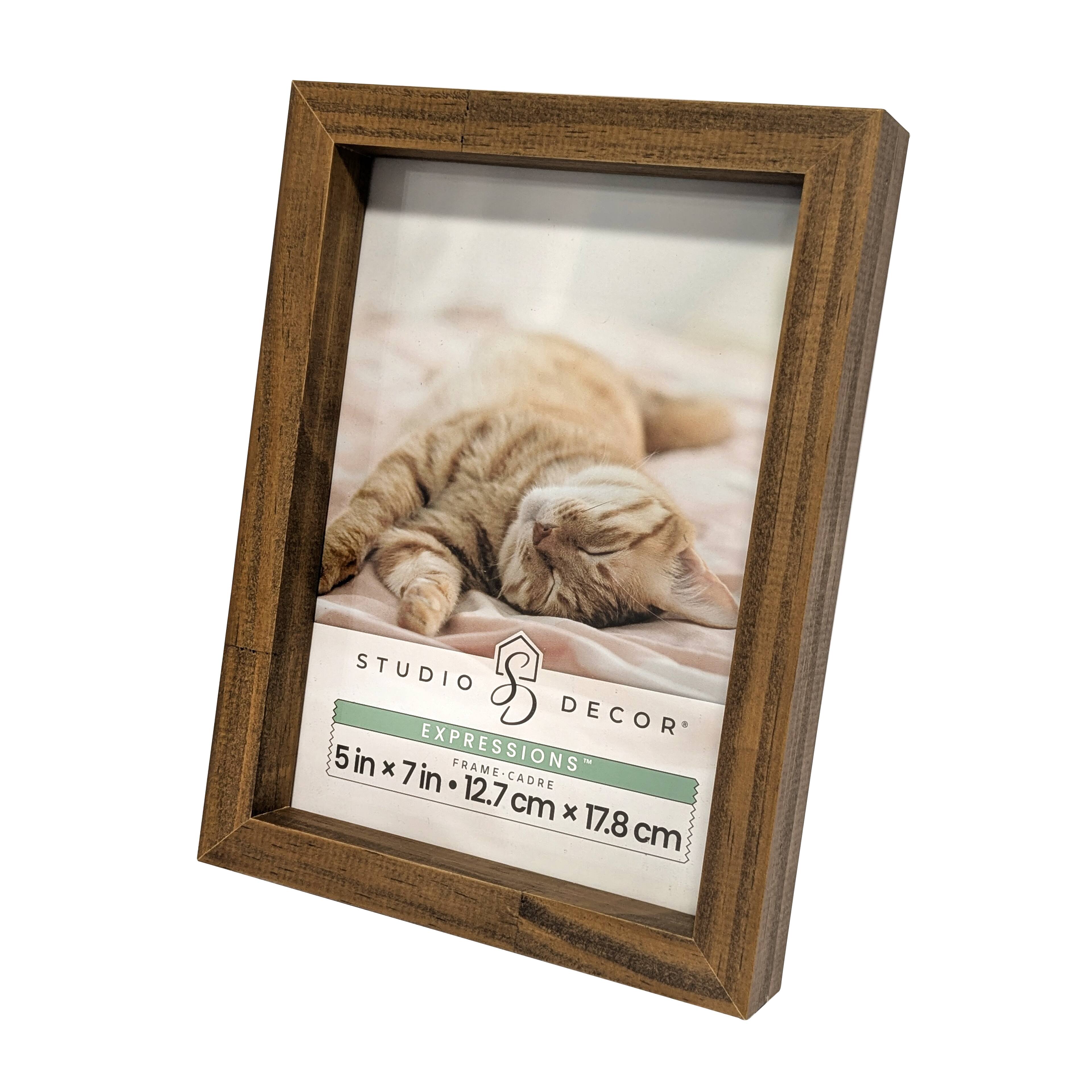 Expressions&#x2122; Brown Linear Wood Frame by Studio D&#xE9;cor&#xAE;