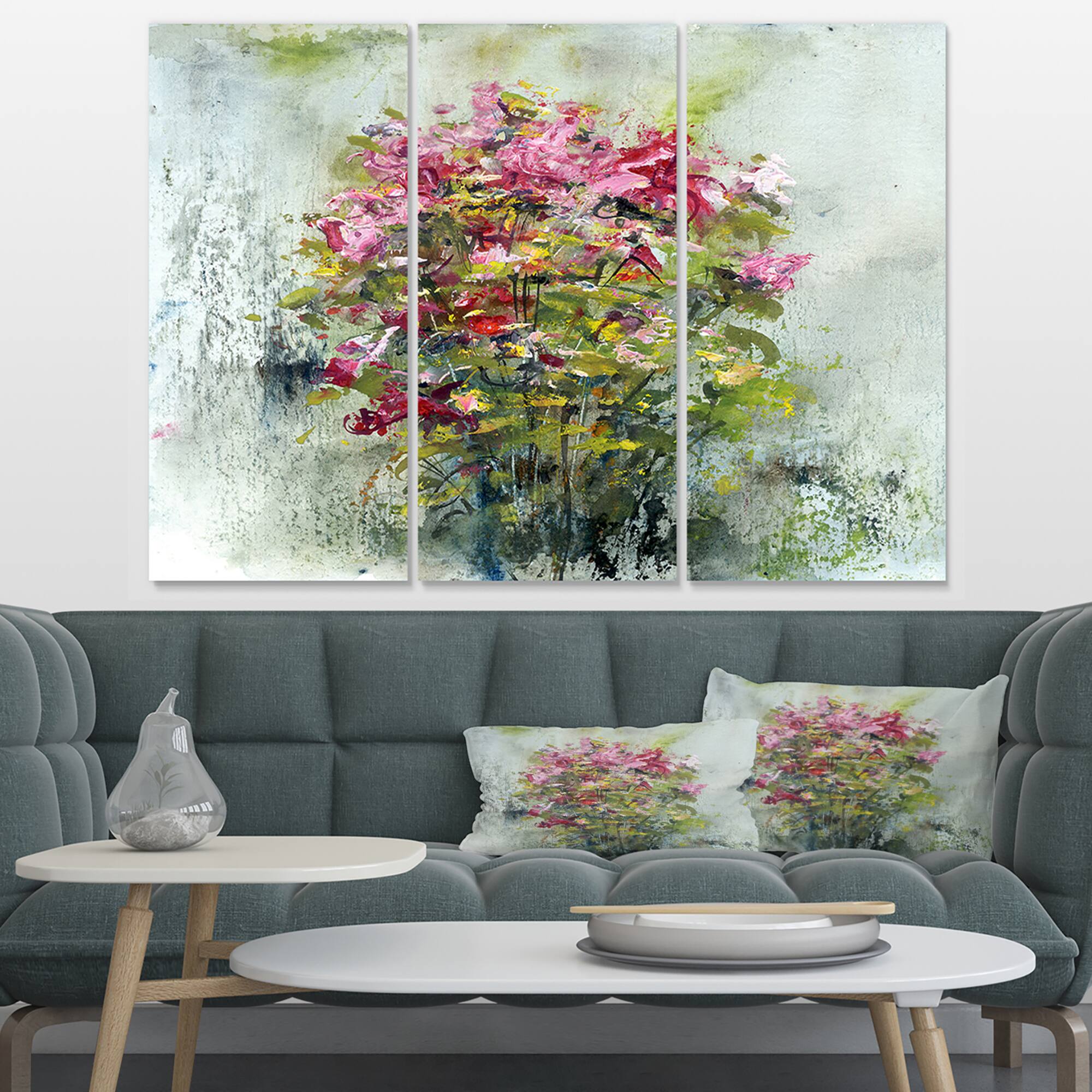 Designart - Bouquets Of Roses Painting Art - Floral Art Canvas Print