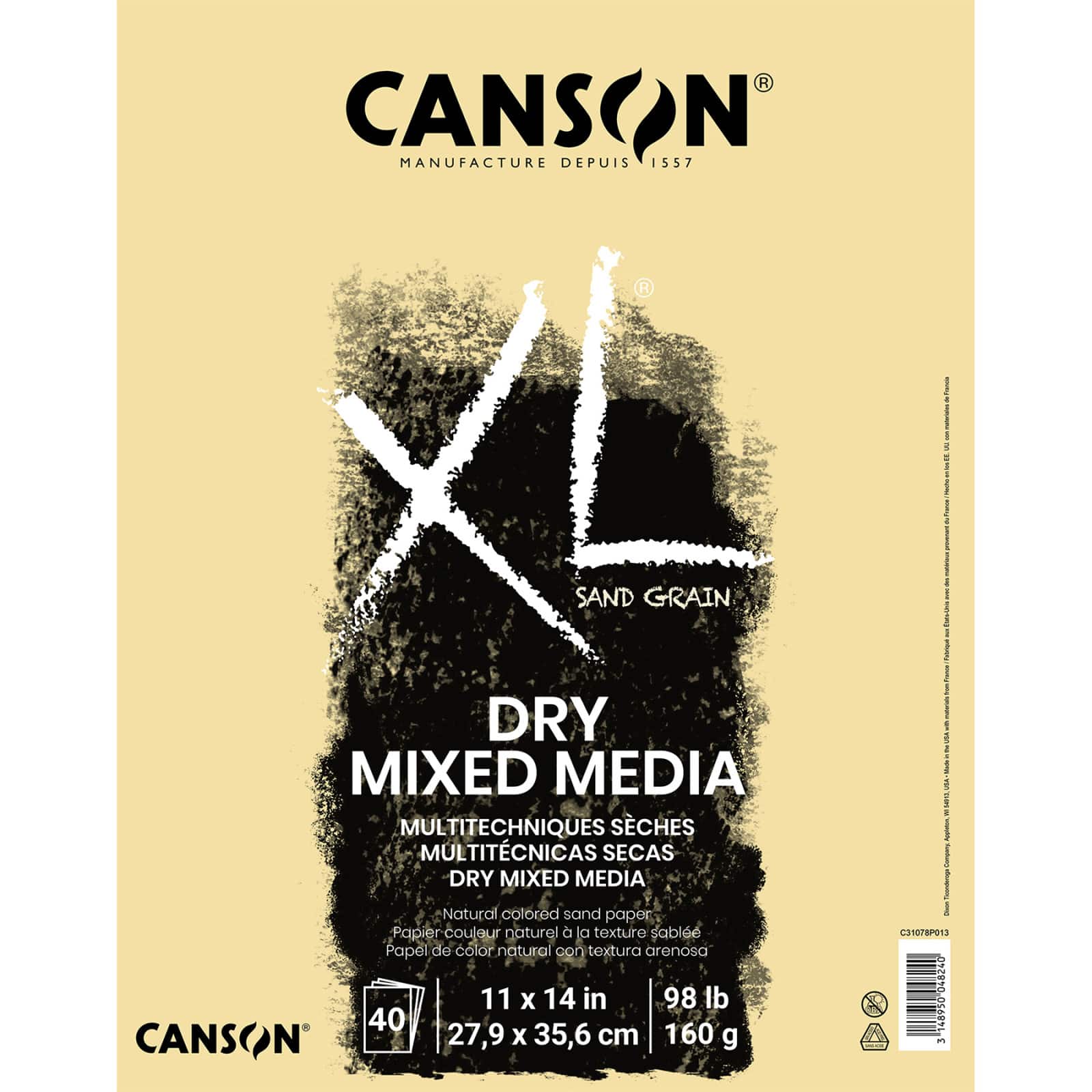 Canson&#xAE; XL&#xAE; Natural Sand Grain Dry Mixed Media Pad