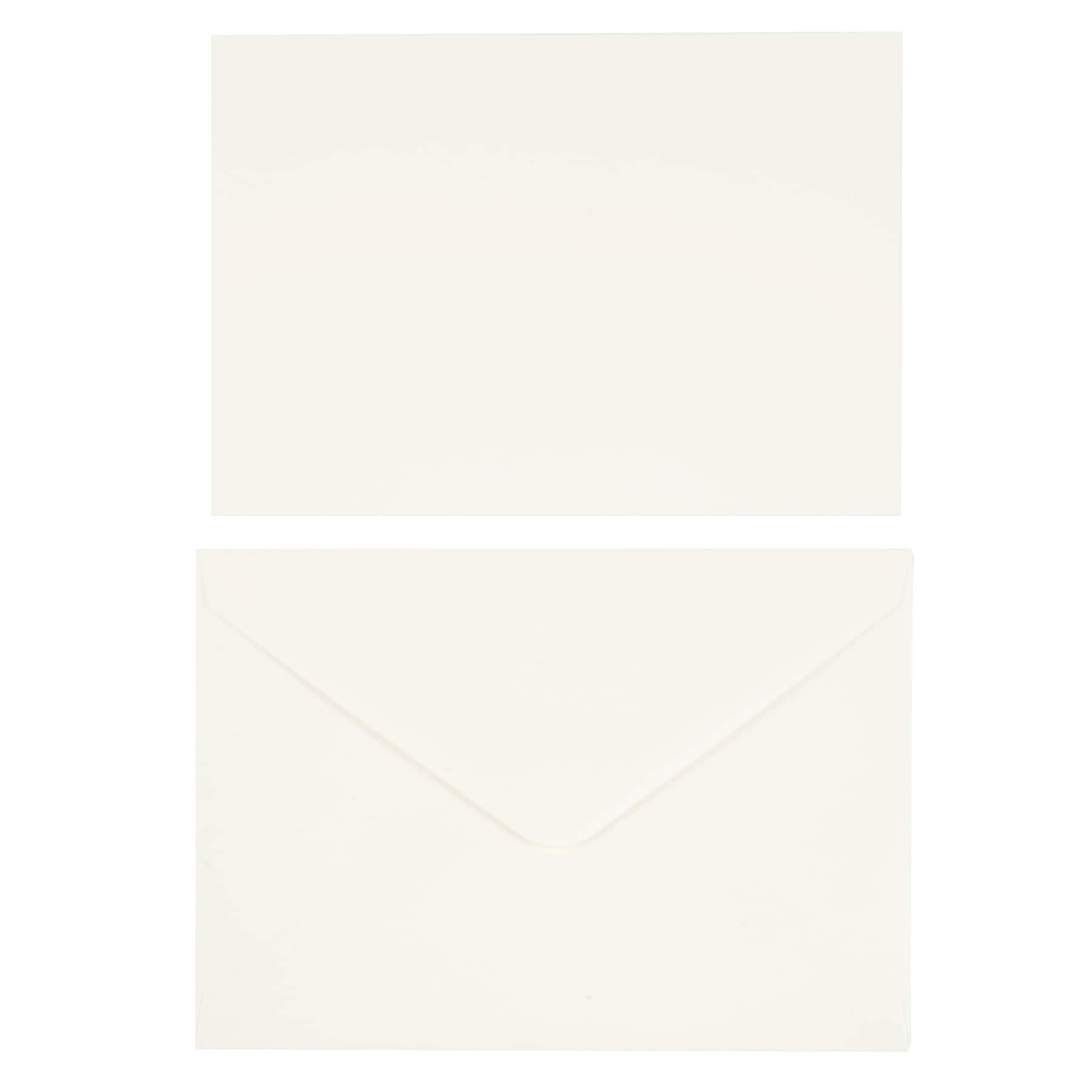 12 Packs: 10 ct. (120 total) 5" x 7" Ivory Flat Cards & Envelopes by Recollections™