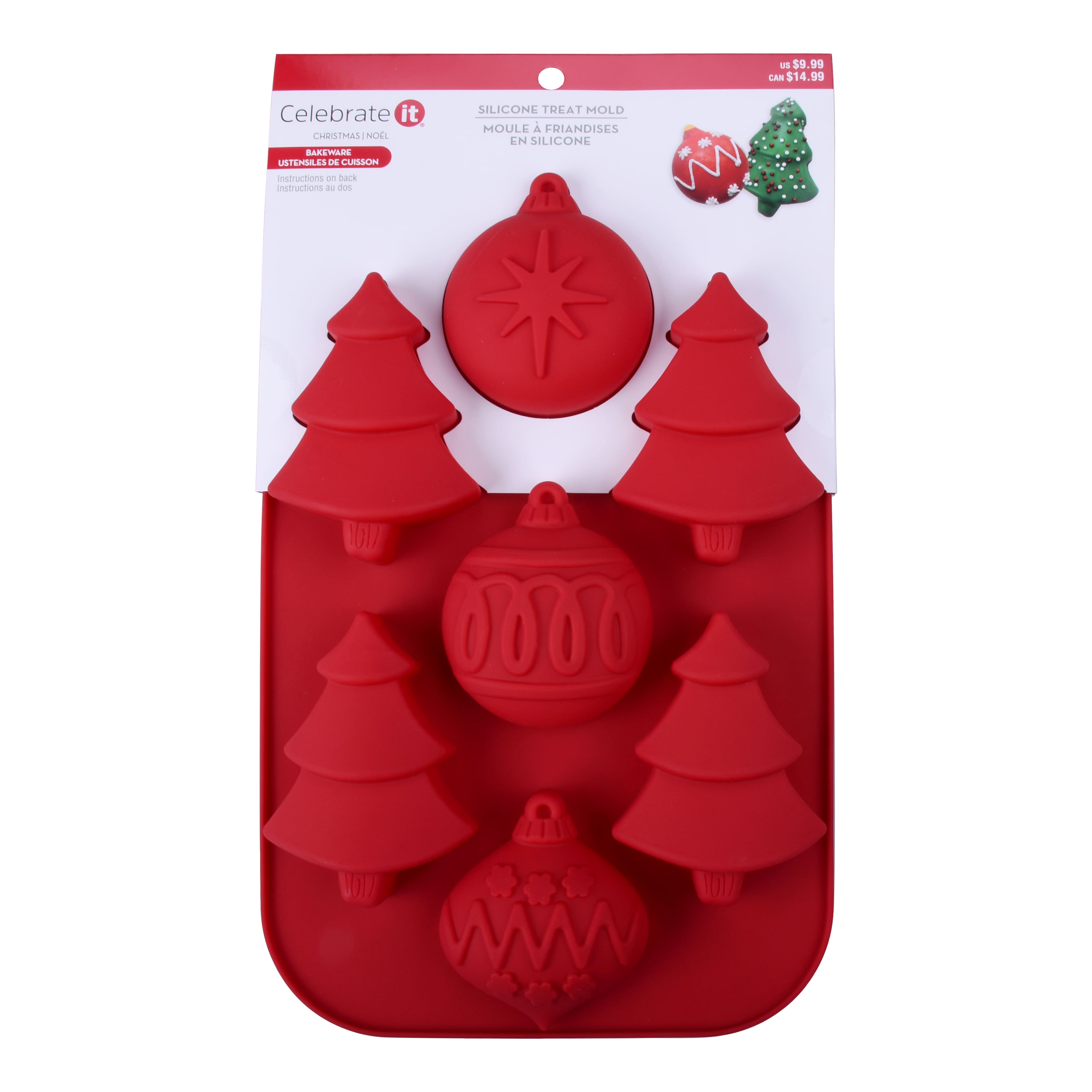 Tree &#x26; Ornament Silicone Treat Mold by Celebrate It&#xAE;