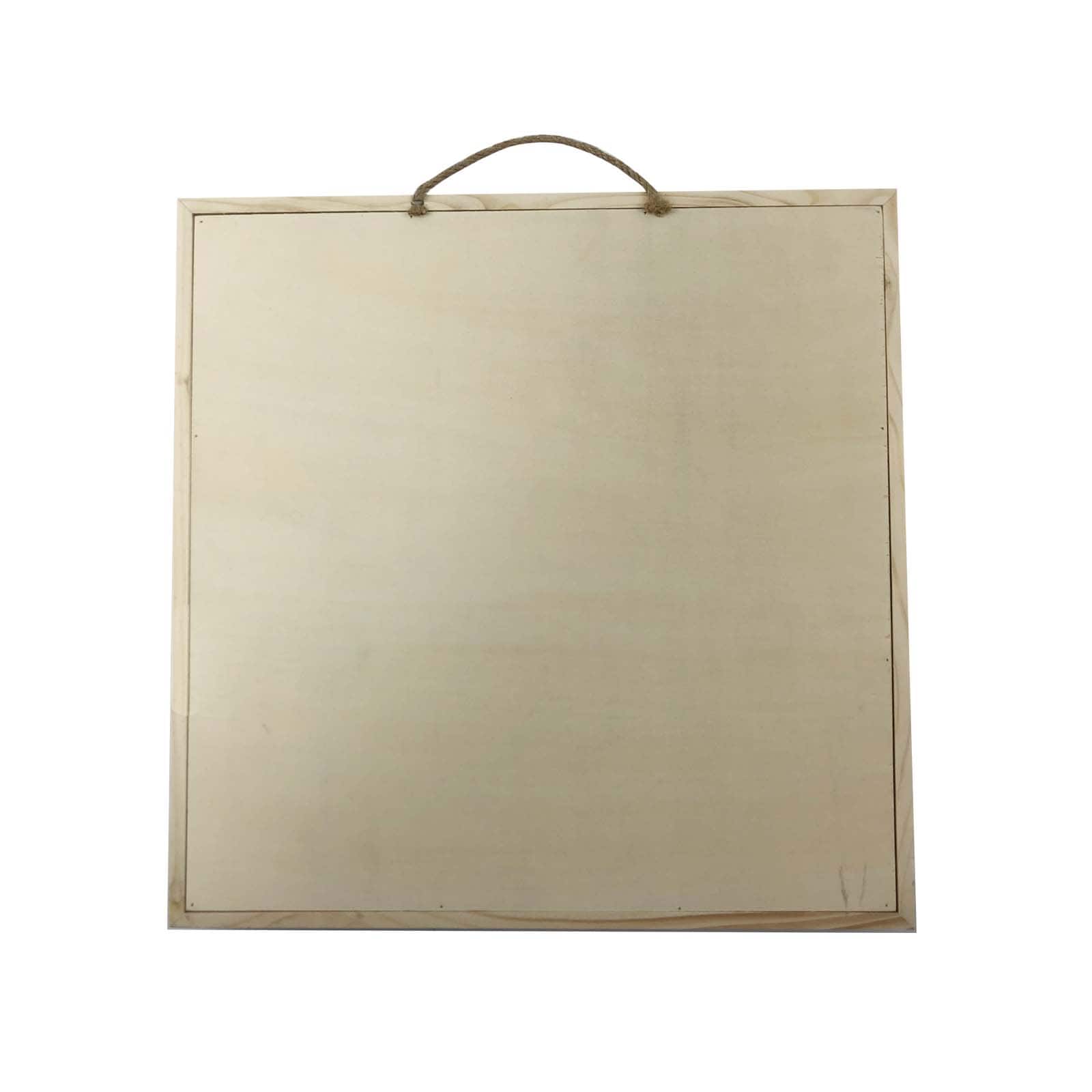 12" x 12" Whitewashed Framed Wood Sign by Make Market®