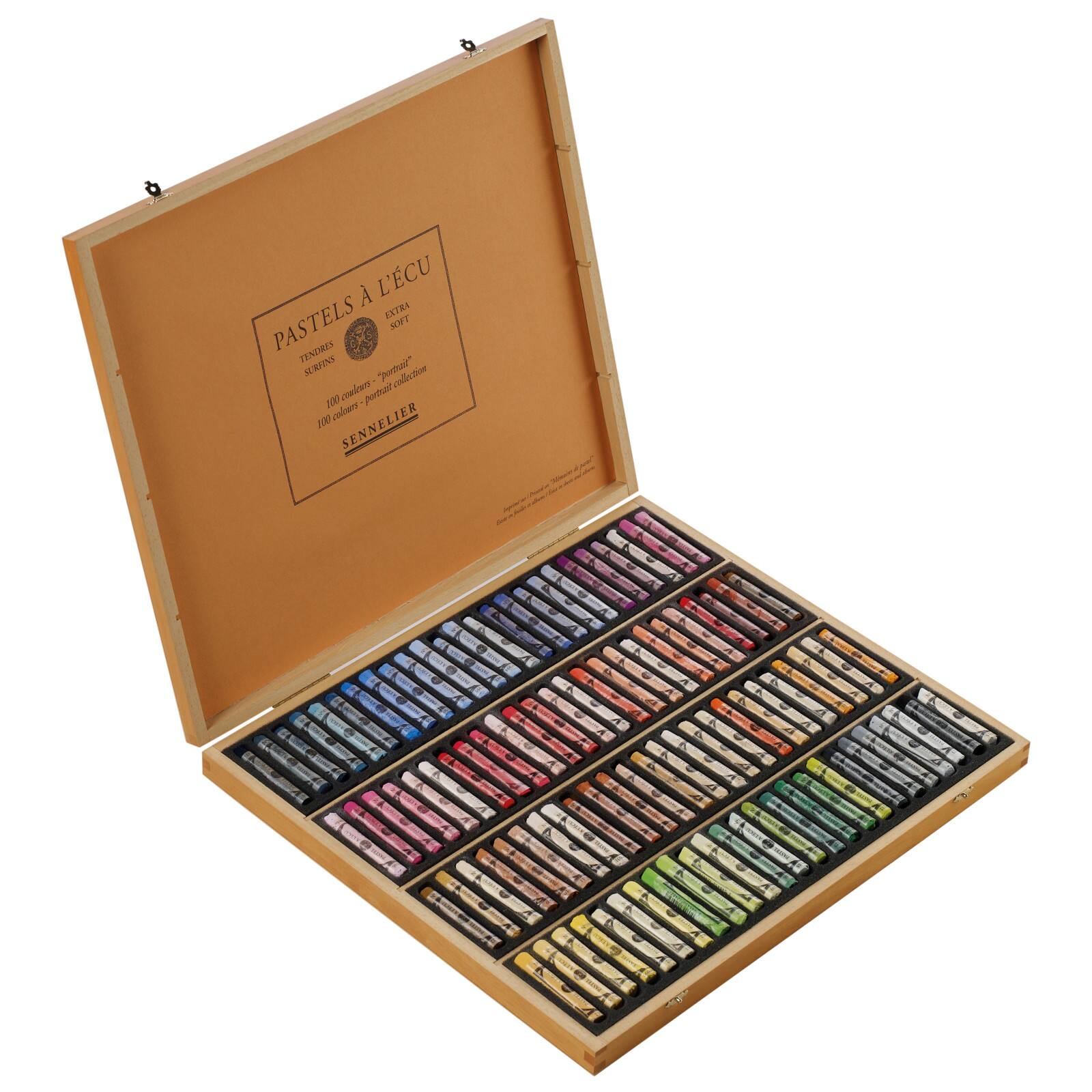 Sennelier Extra-Soft Portrait 100 Color Pastel Full Stick Wooden Box Set