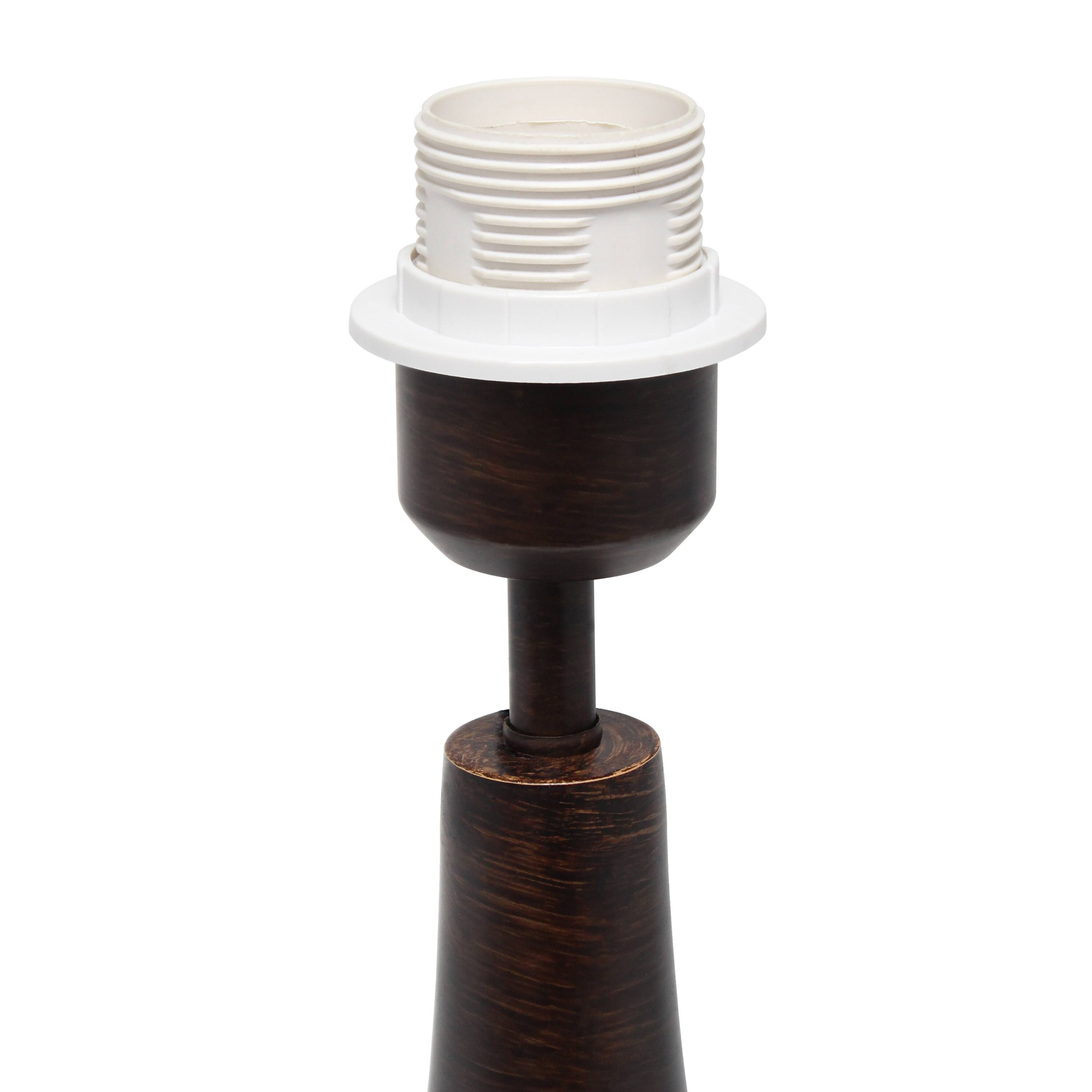 Simple Designs 19.5&#x22; Tear Drop Table Lamp with Fabric Drum Shade