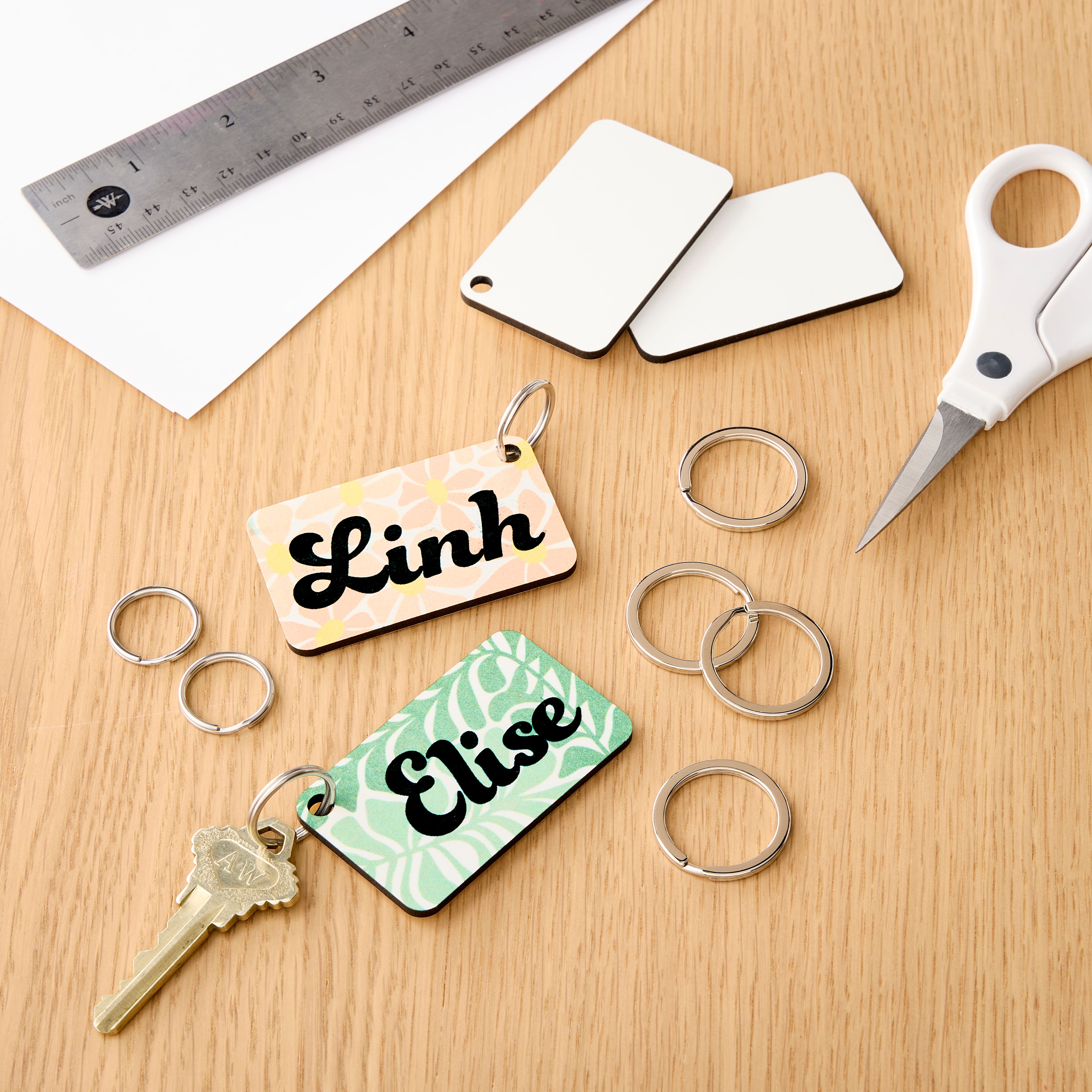 Rectangle Sublimation Keychains by Make Market®, 4ct.