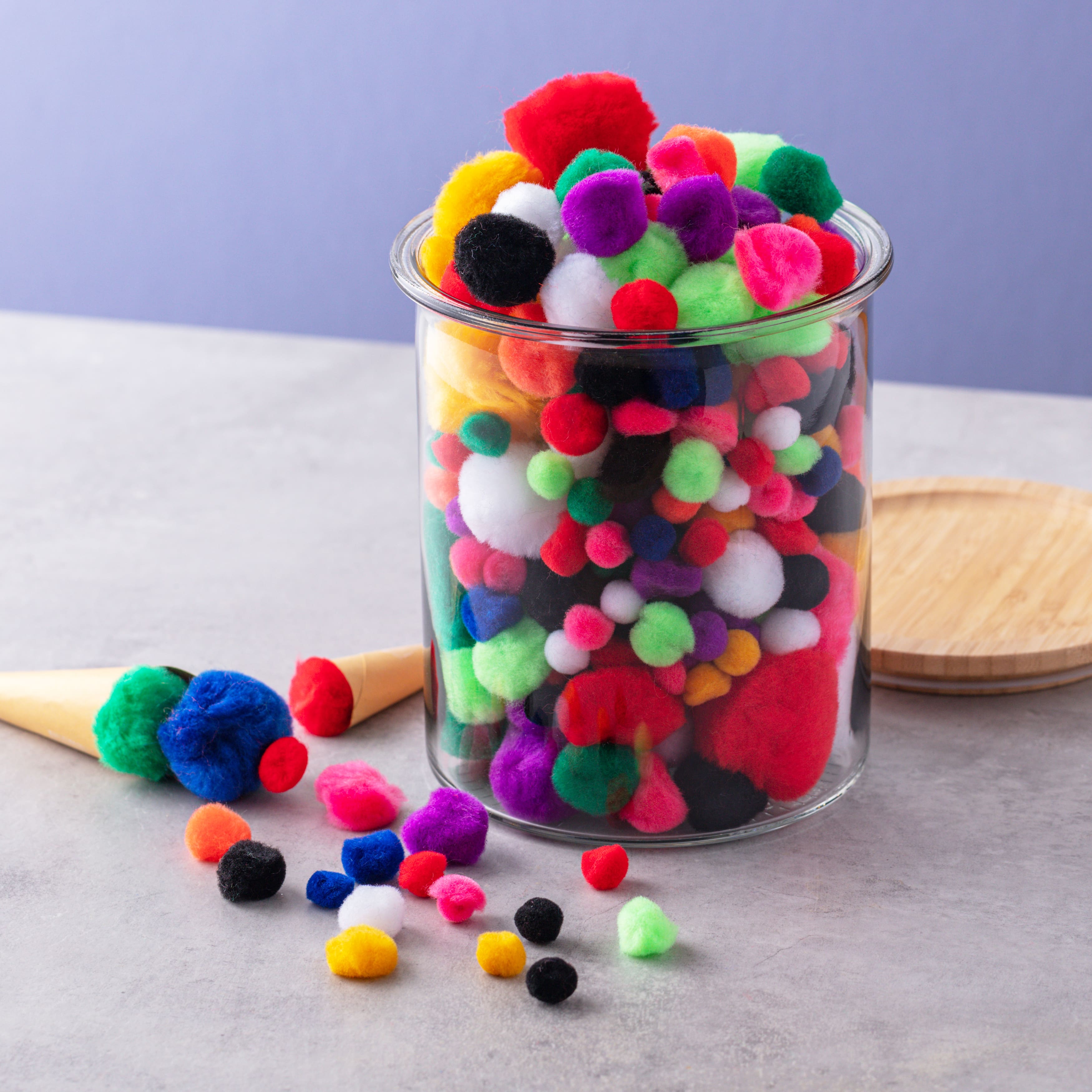 12 Packs: 300 ct. (3,600 total) Bold Mix Pom Poms by Creatology&#x2122;