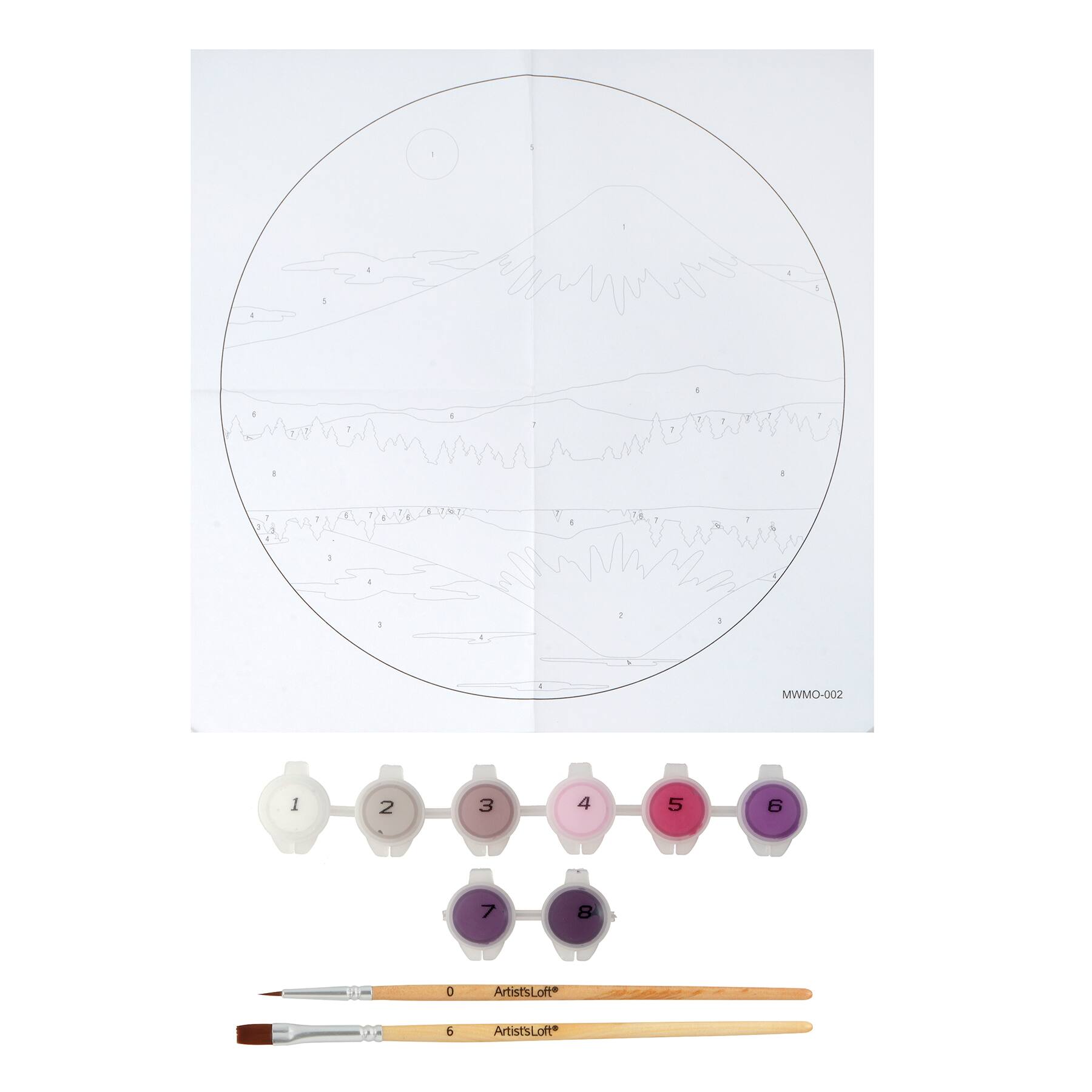 8&#x22; Mountain Paint-by-Number Plywood Surface Kit by Artist&#x27;s Loft&#xAE;