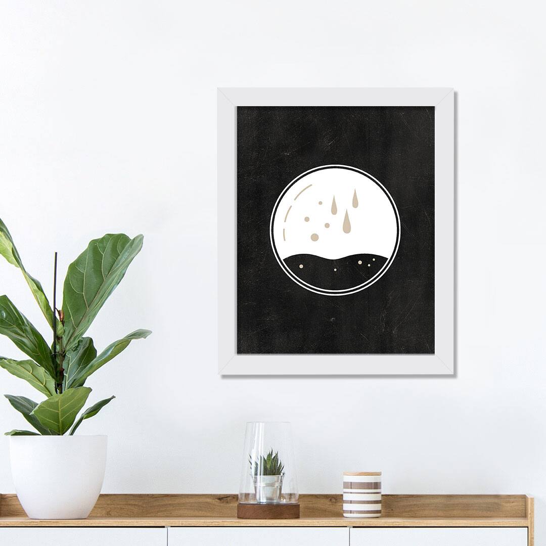 Moon Circle 6 11" x 14" White Framed Print Under Plexiglass