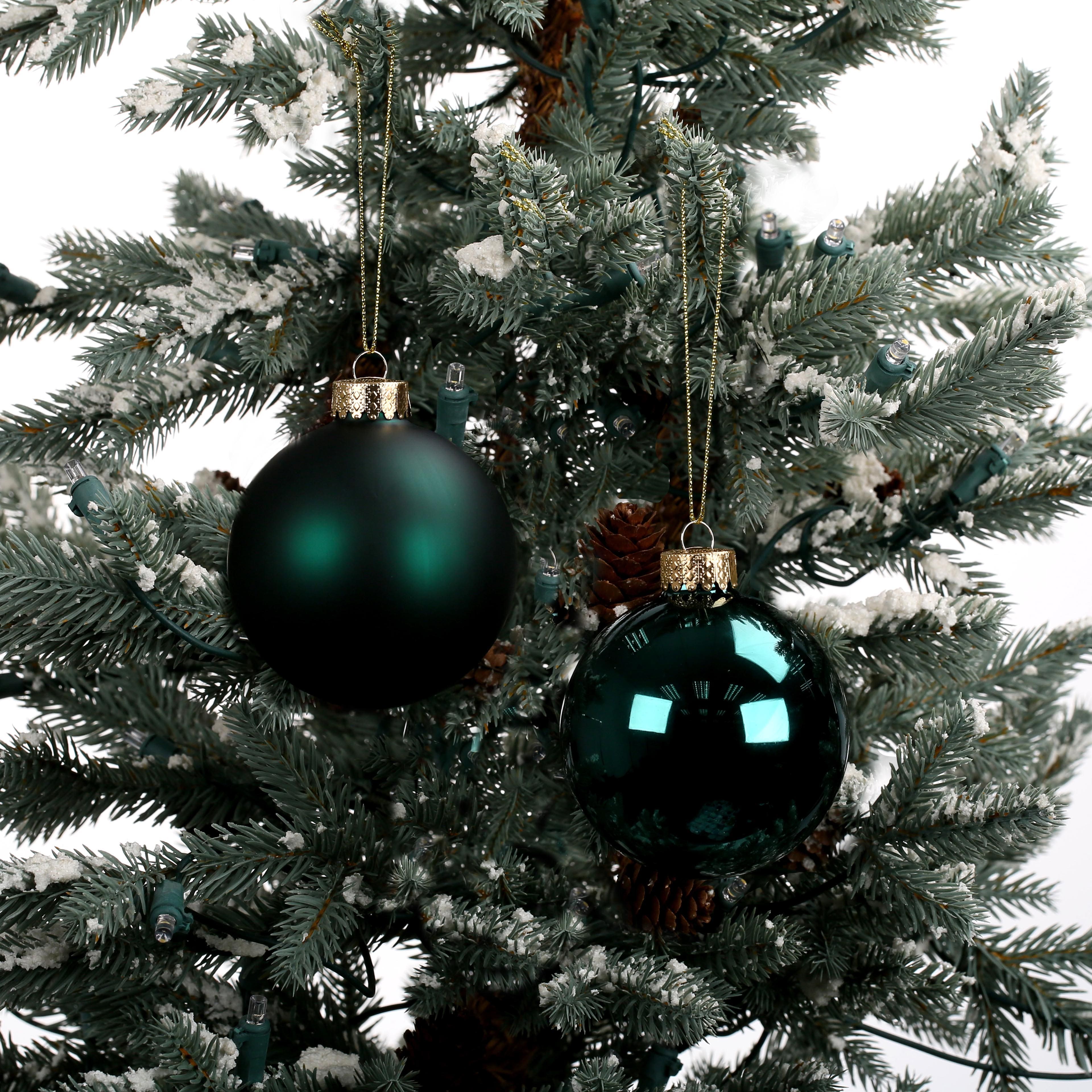 6 Pack 3&#x22; Matte &#x26; Shiny Glass Ball Ornaments by Ashland&#xAE;