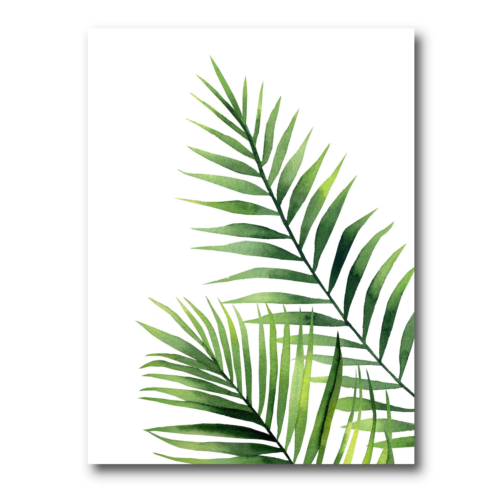 Designart - Fern Leaves Detail III - Farmhouse Canvas Wall Art Print