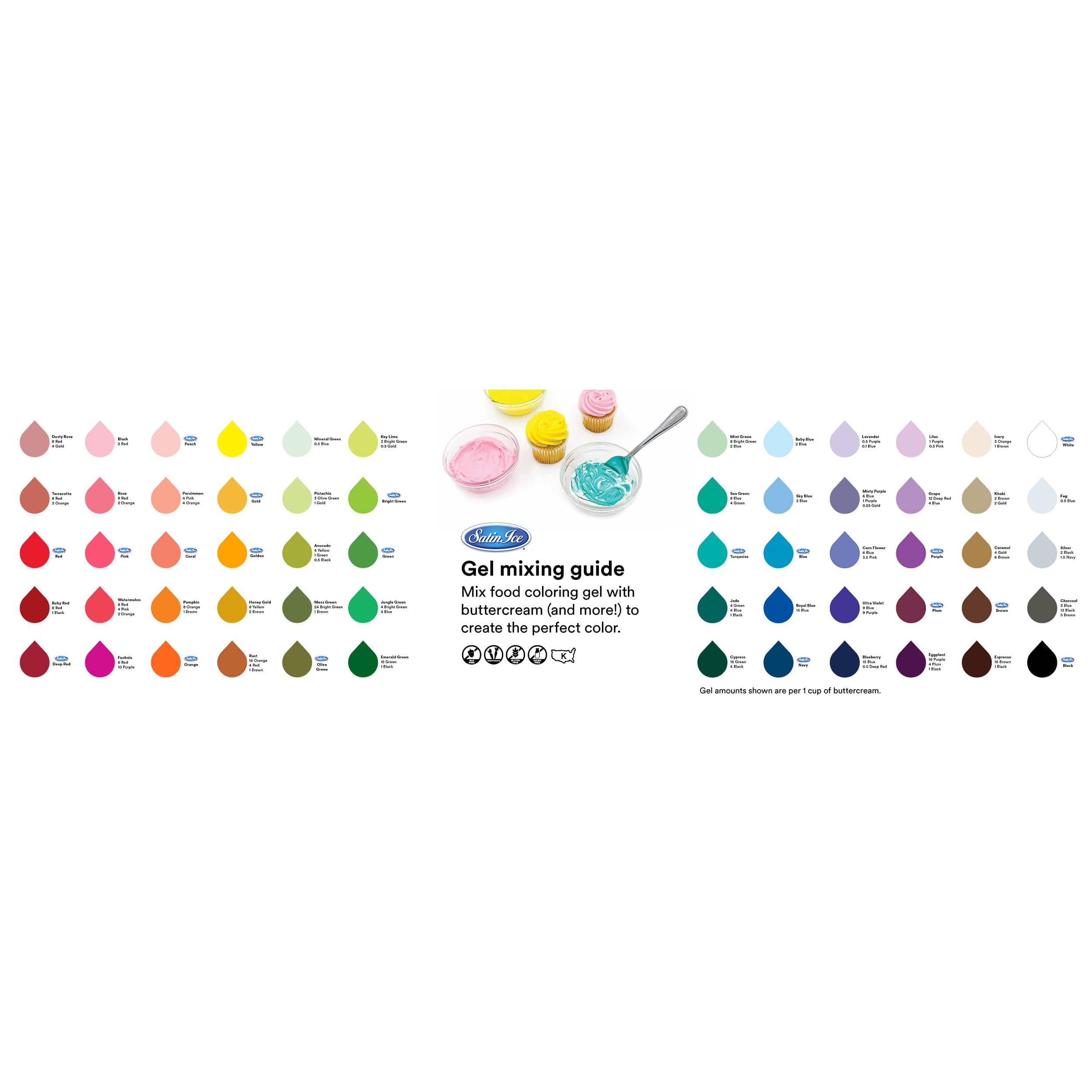 Satin Ice® Food Colour Gel, 0.61oz.