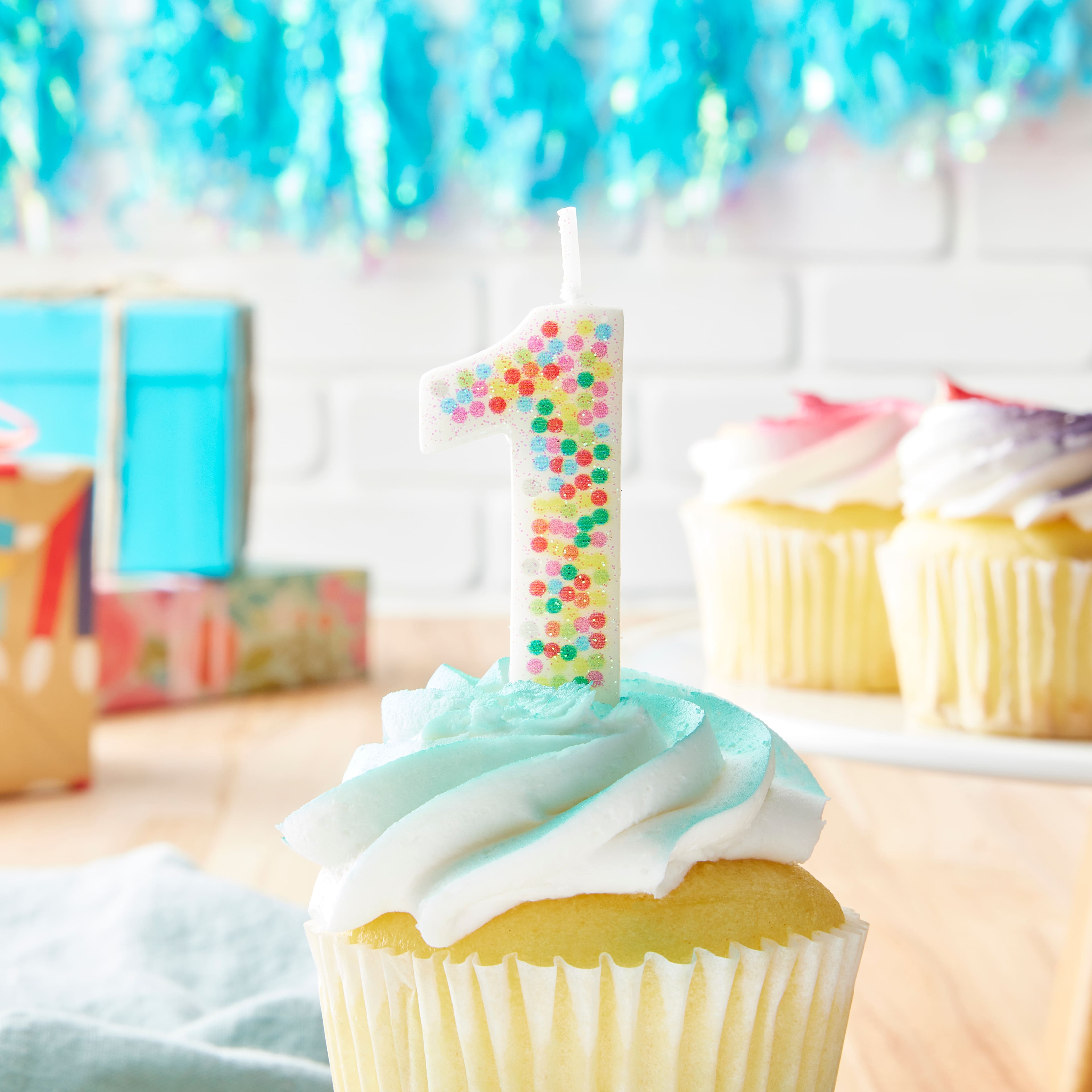 Confetti Number Birthday Candle by Celebrate It&#x2122;