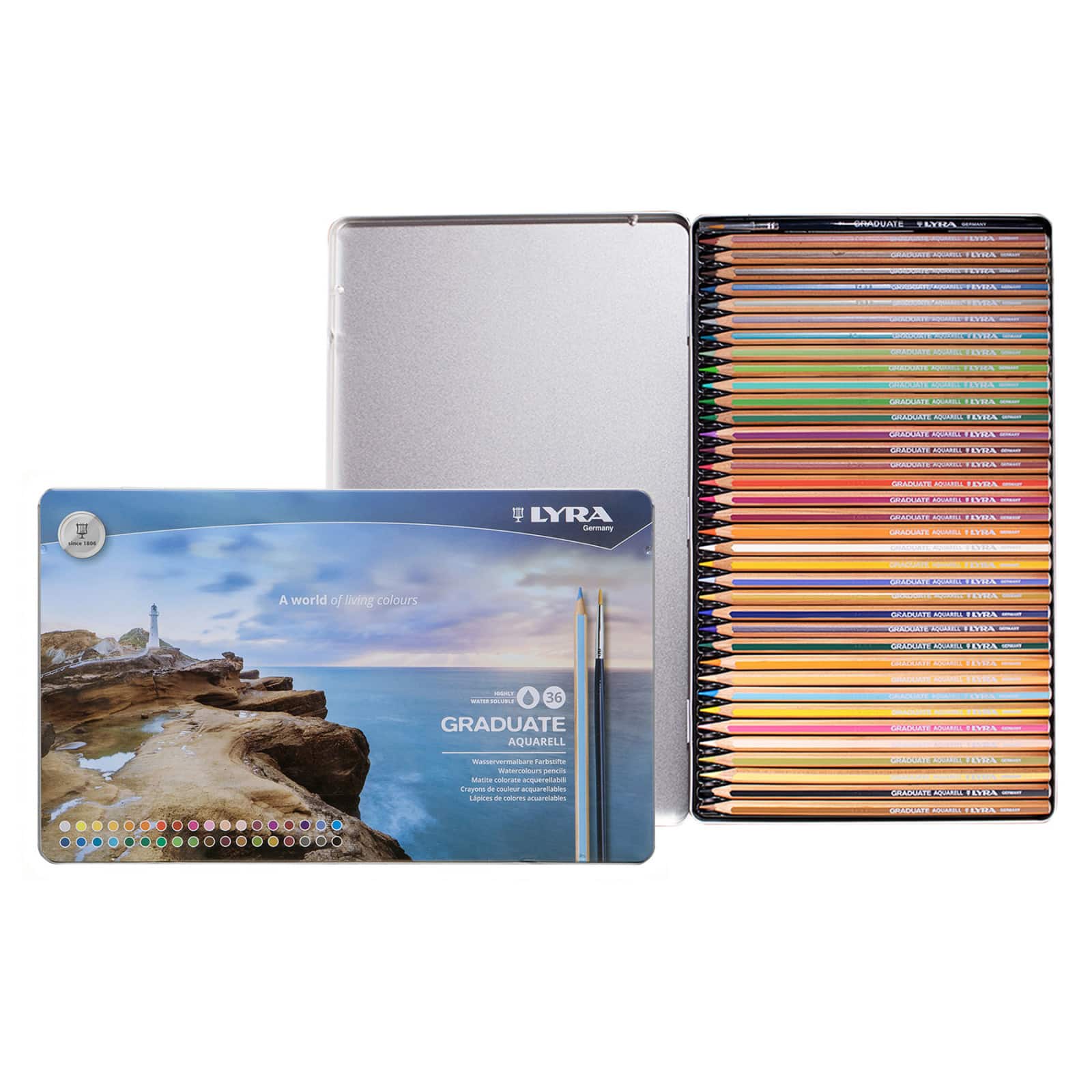 Lyra Graduate Aquarell 36 Color Watercolor Pencil Set