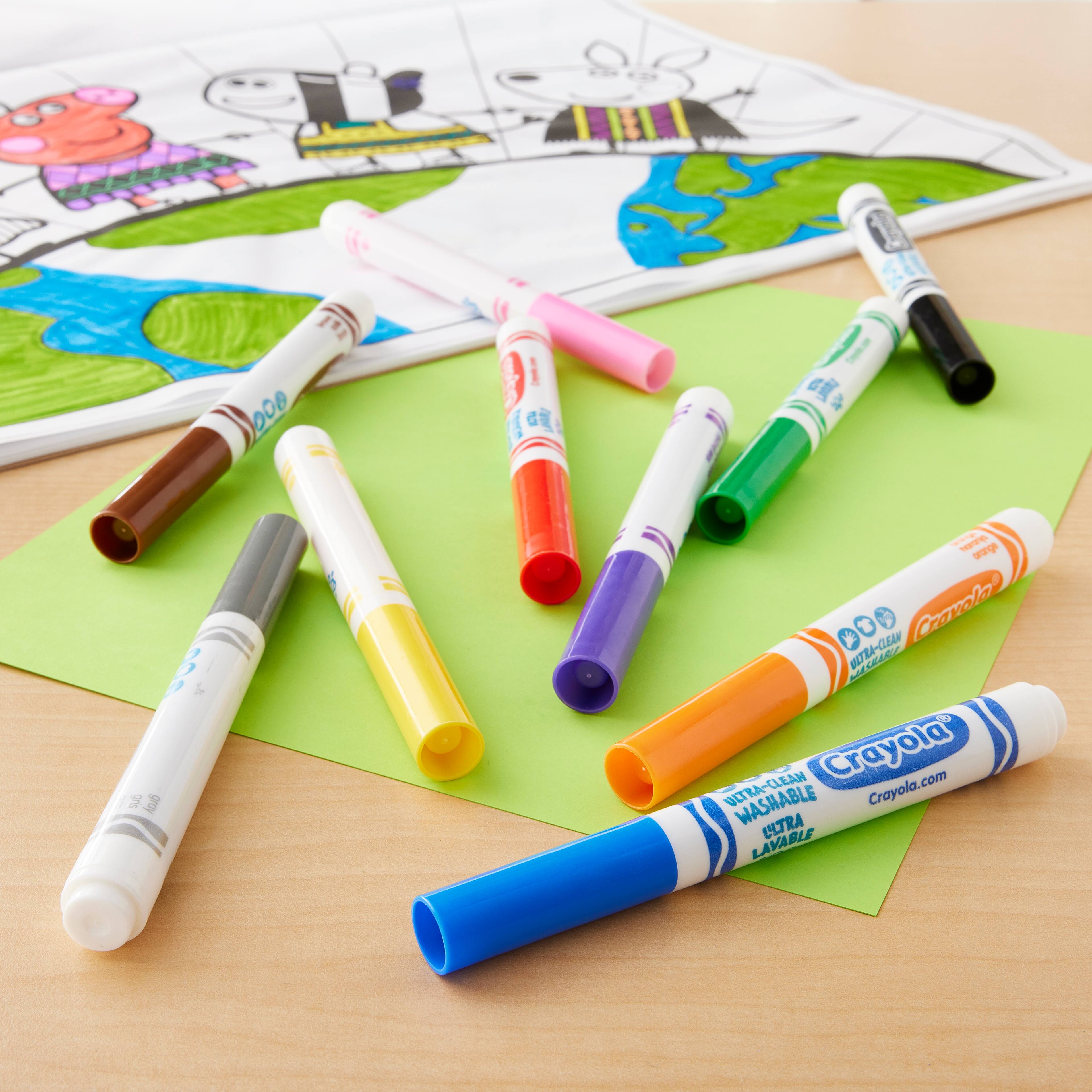 Crayola® Ultra-Clean™ Classic Colours Broad Line Washable Markers