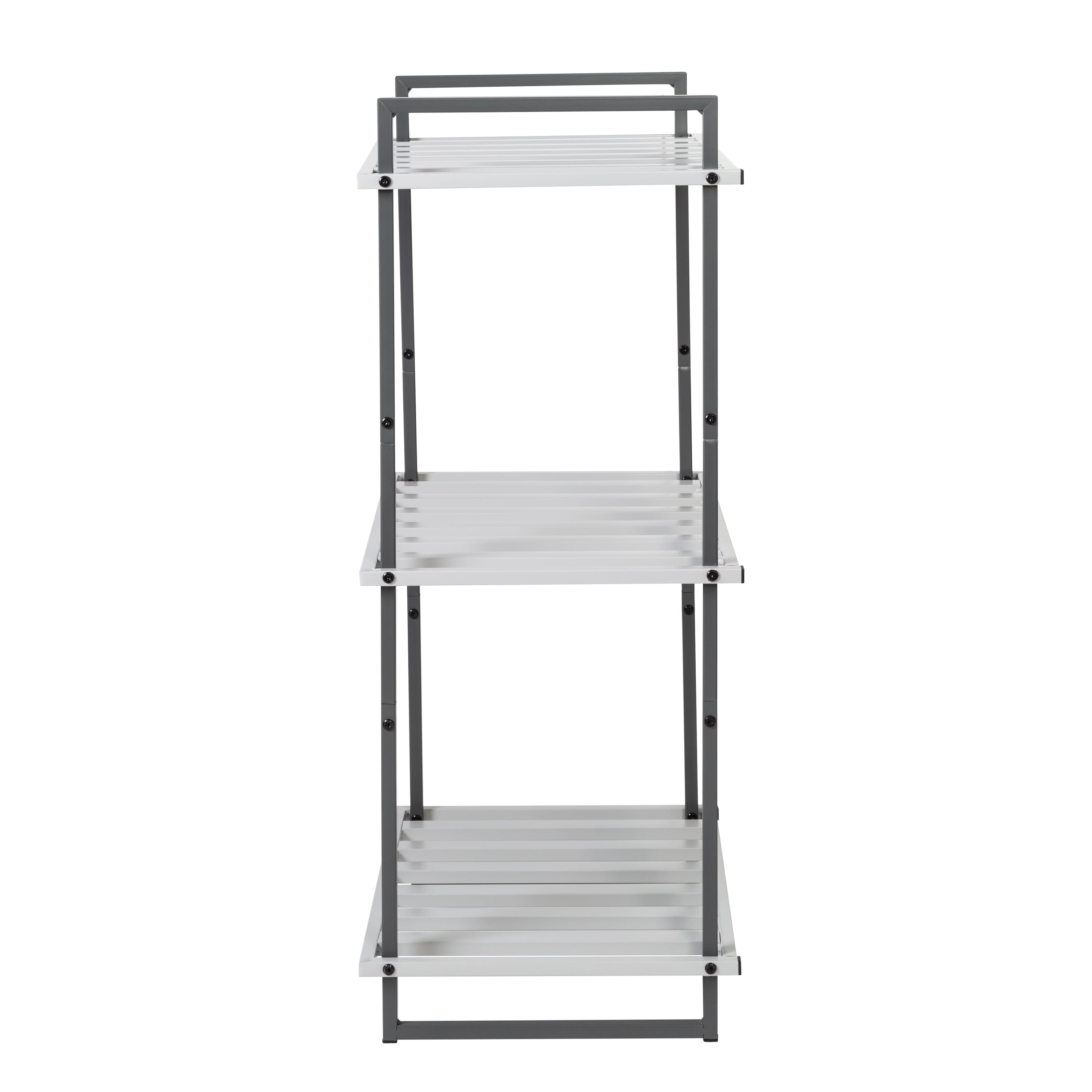Honey Can Do Gray Tones 3-Tier Tubular Metal Shelf