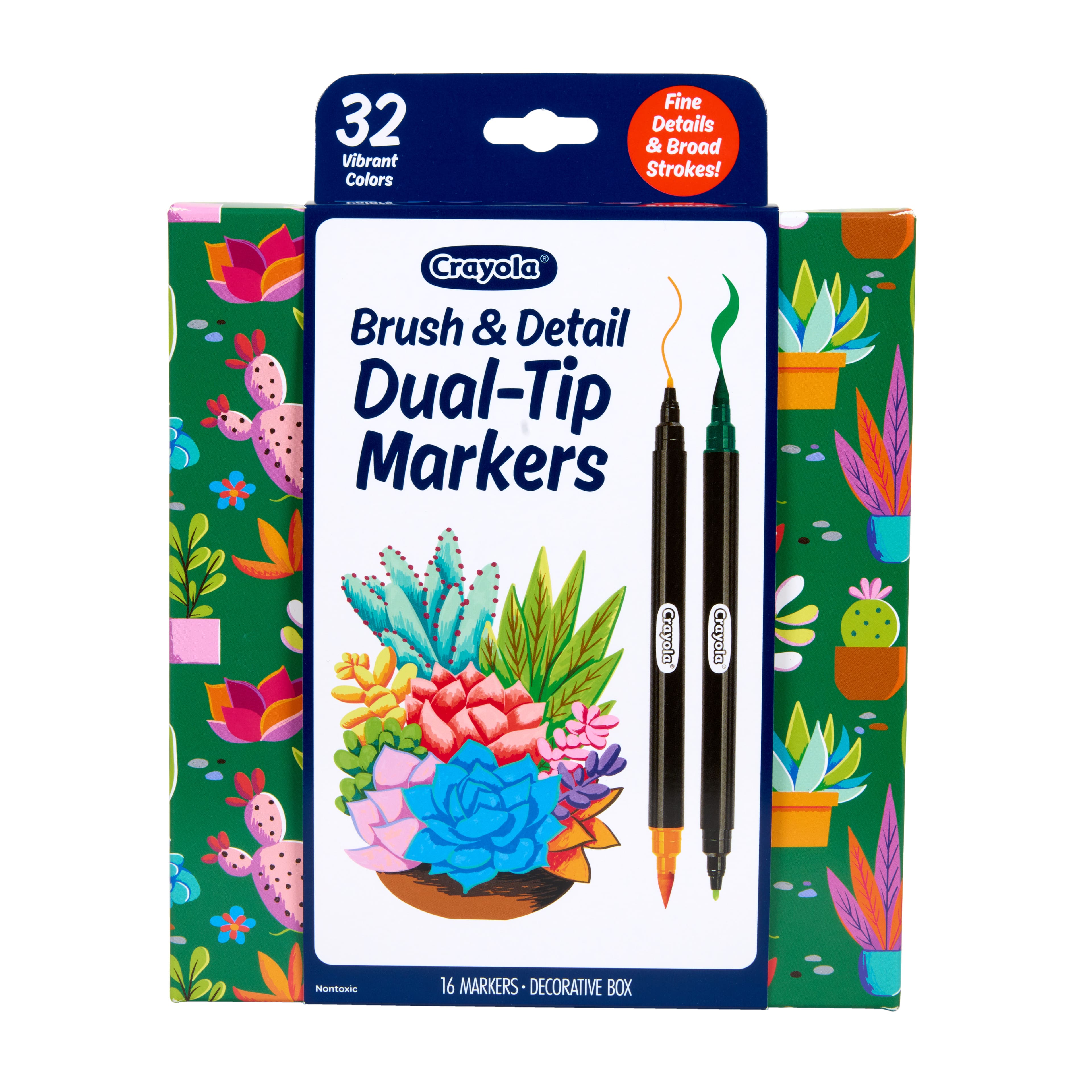 Crayola&#xAE; 32 Color Brush &#x26; Detail Dual Tip Markers