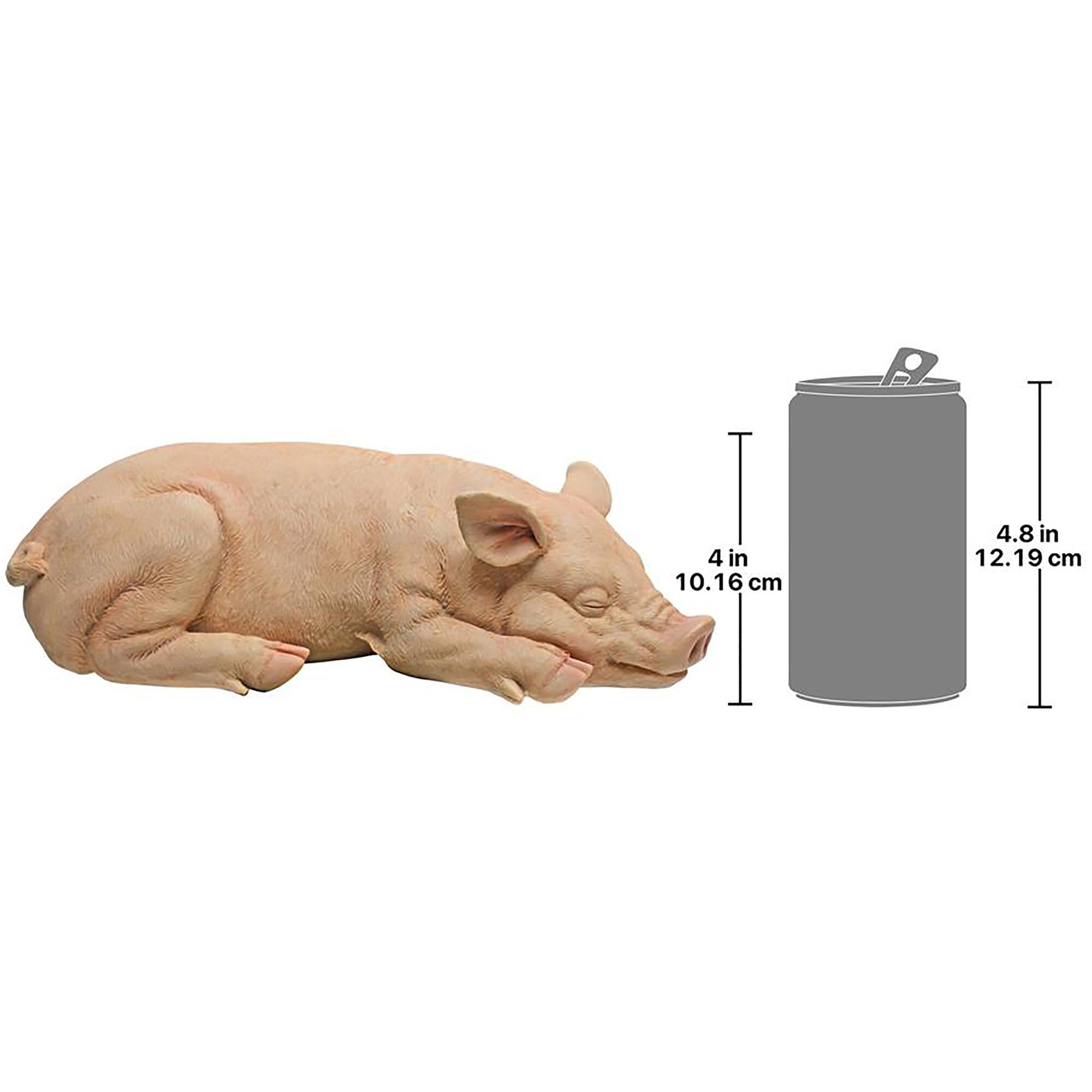 Design Toscano 4" Tall Sandman the Pig Garden Statue