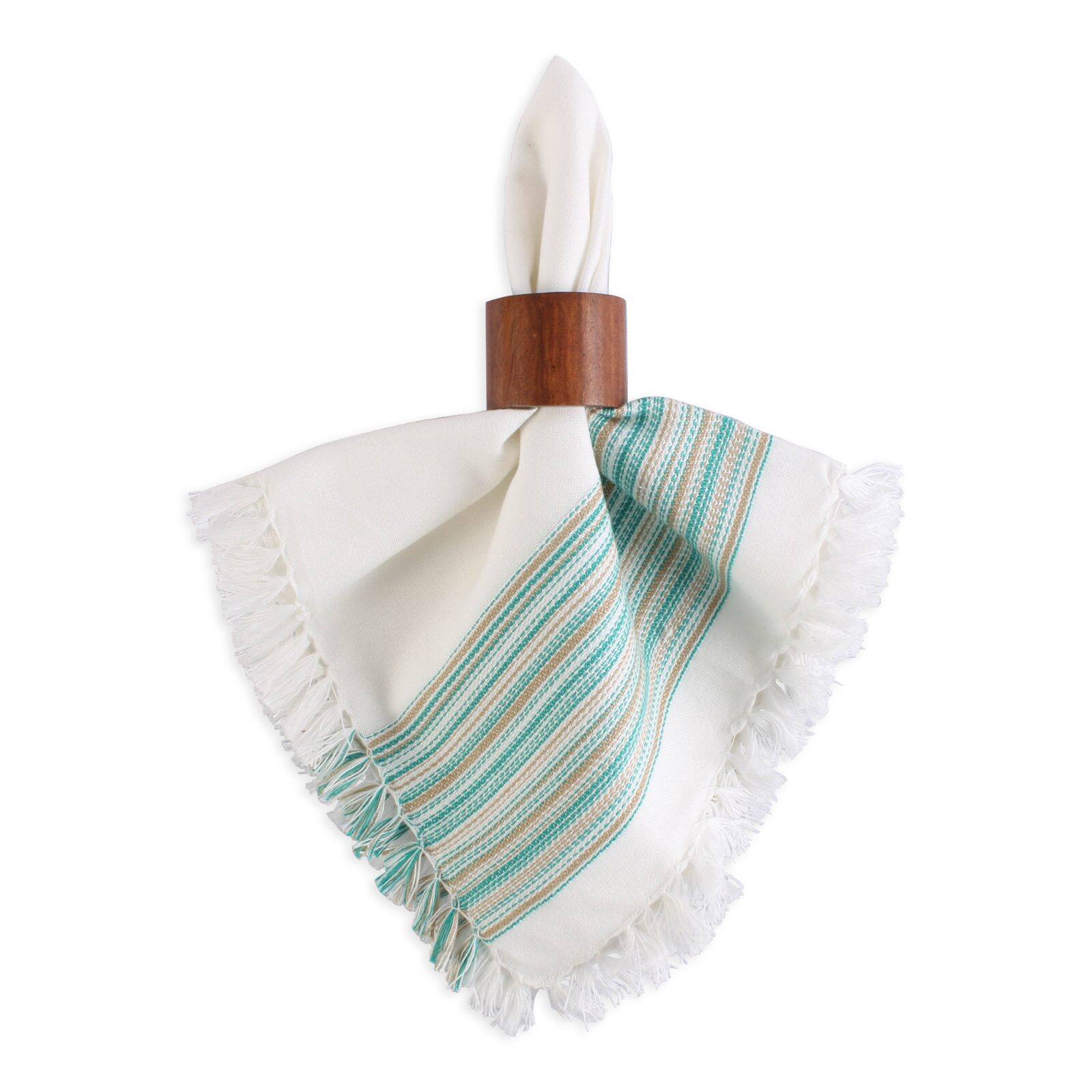 DII&#xAE; 20&#x22; x 20&#x22; Fringed Striped Napkins, 6ct.