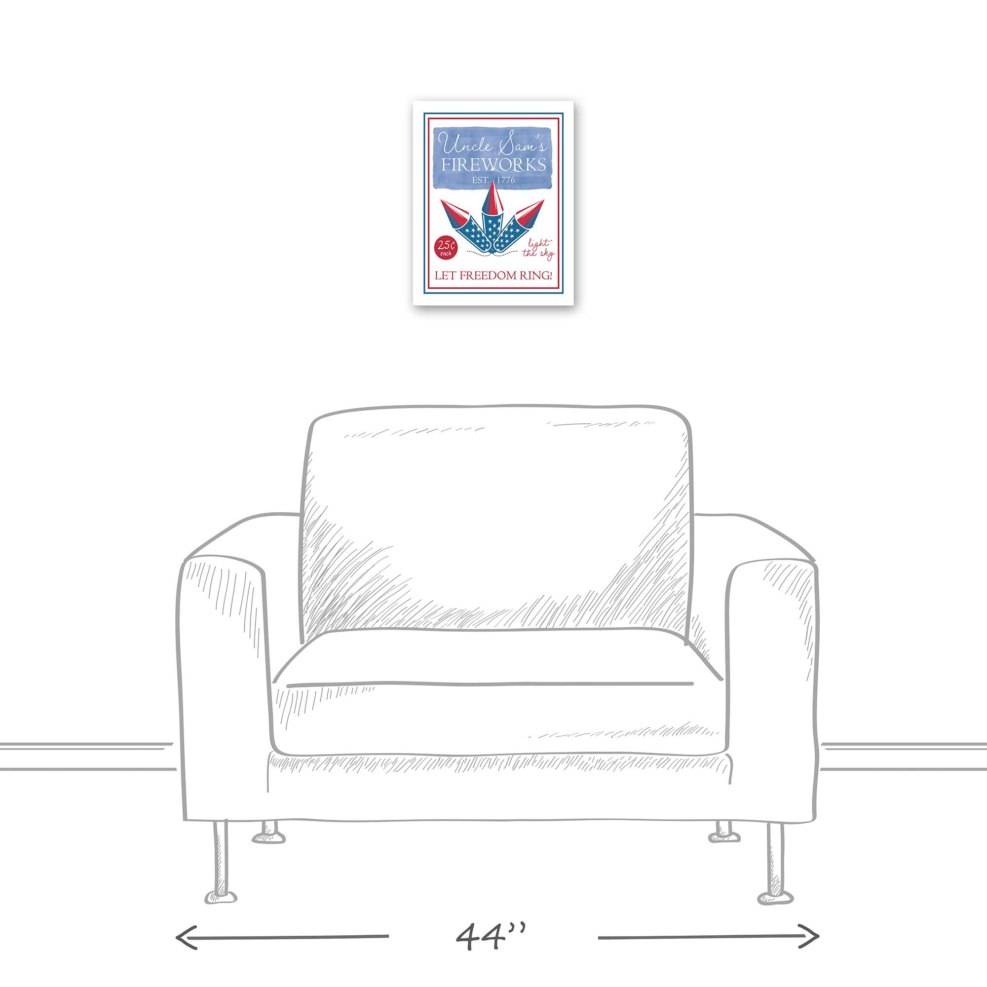 Uncle Sam's Fireworks Canvas Wall Art