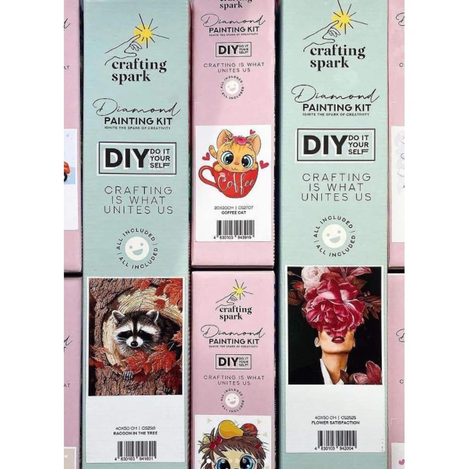 Crafting Spark Pink Rose Diamond Painting Kit