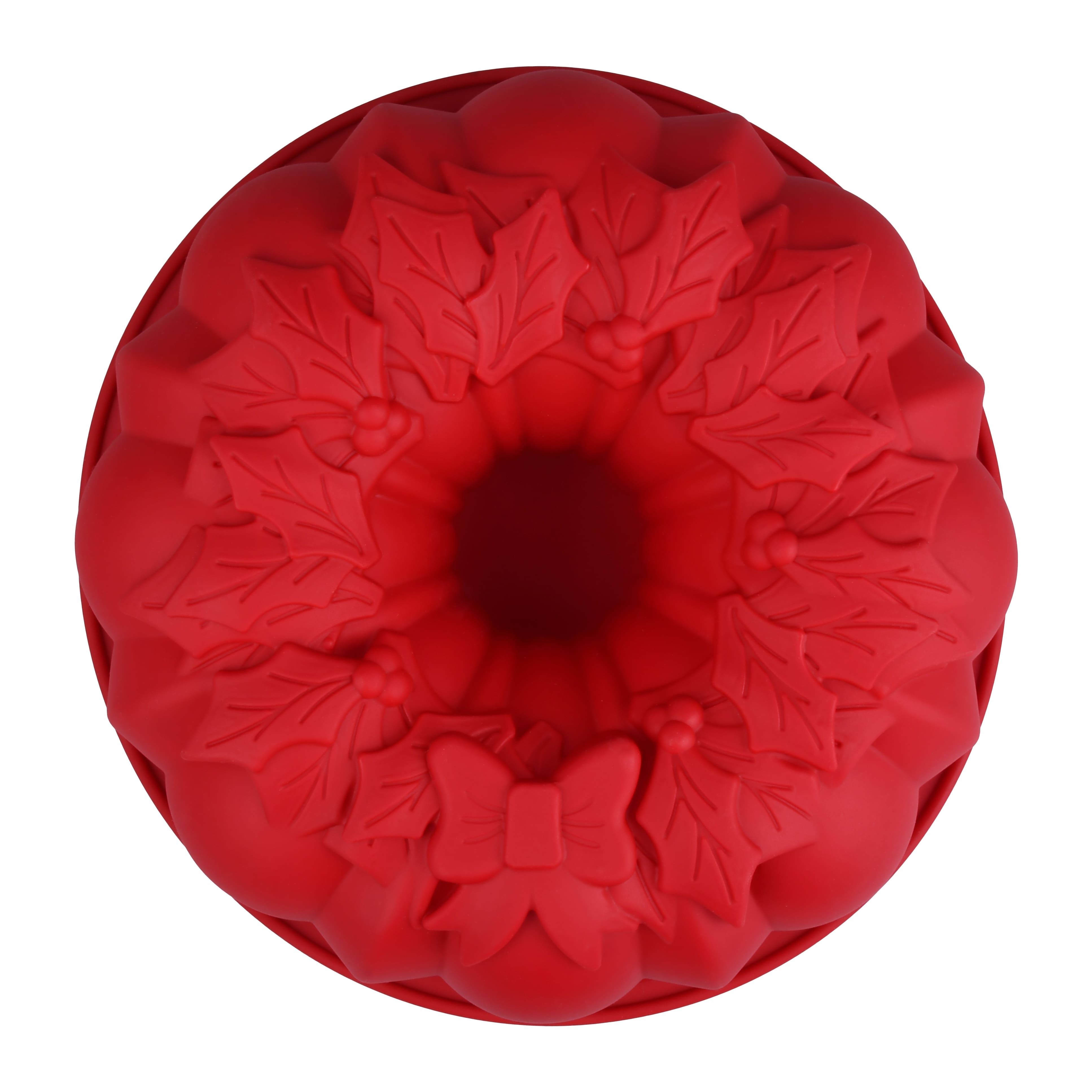 10&#x22; Christmas Bundt Silicone Fluted Pan by Makery&#x2122;