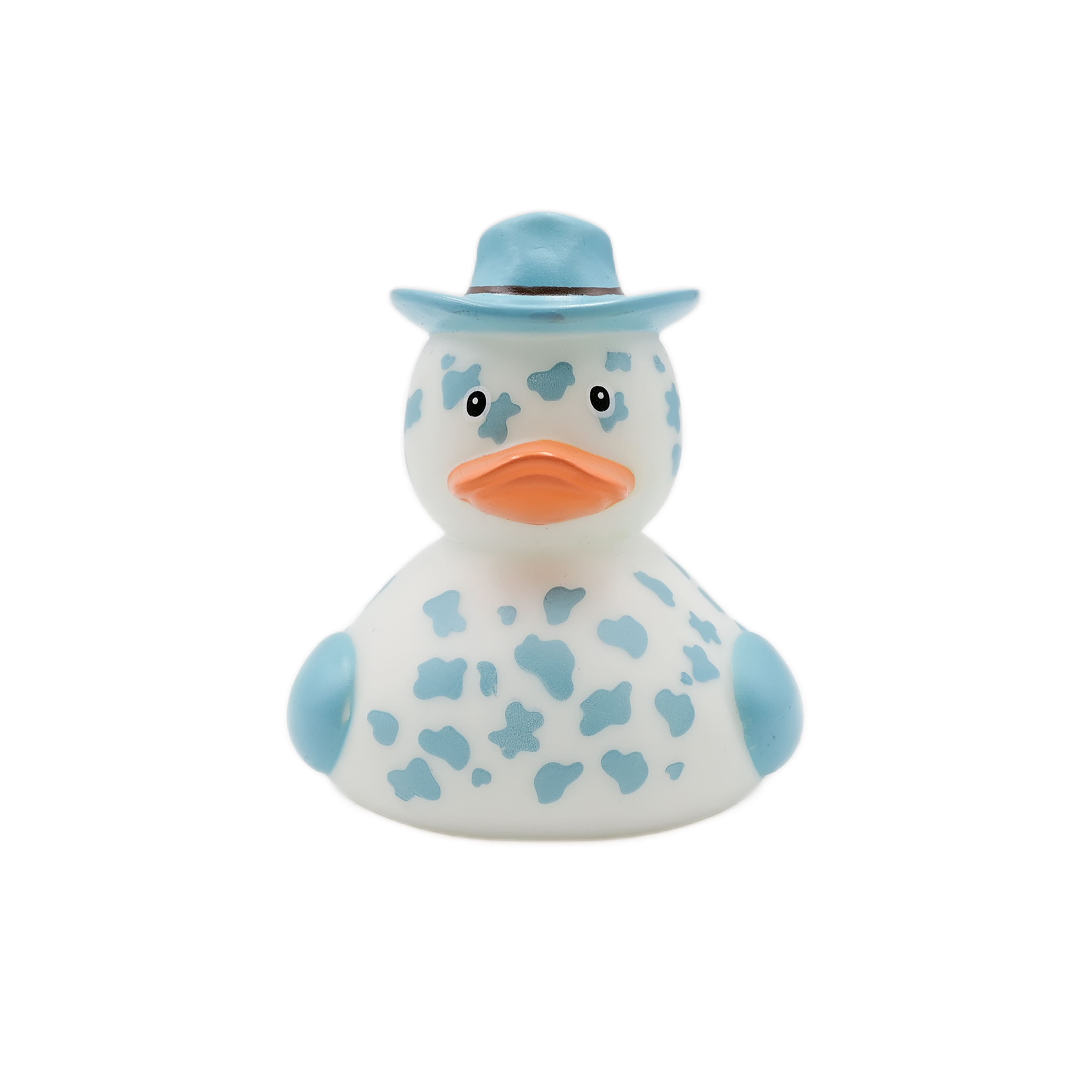 Assorted 4&#x22; Cow Print Rubber Duck with Hat, 1pc. by Fab Finds