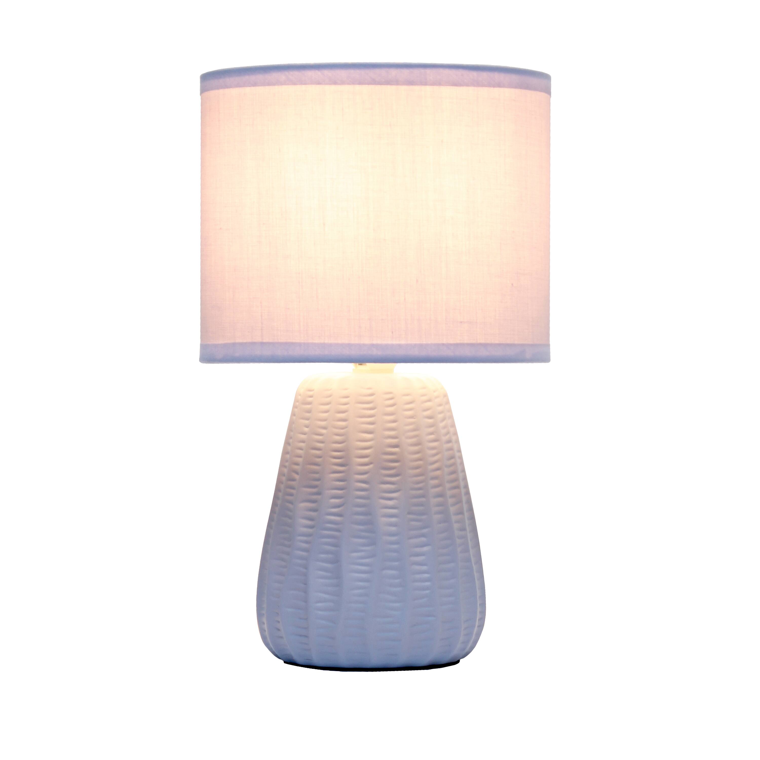 Simple Designs 11&#x22; Mini Ceramic Pastel Table Lamp