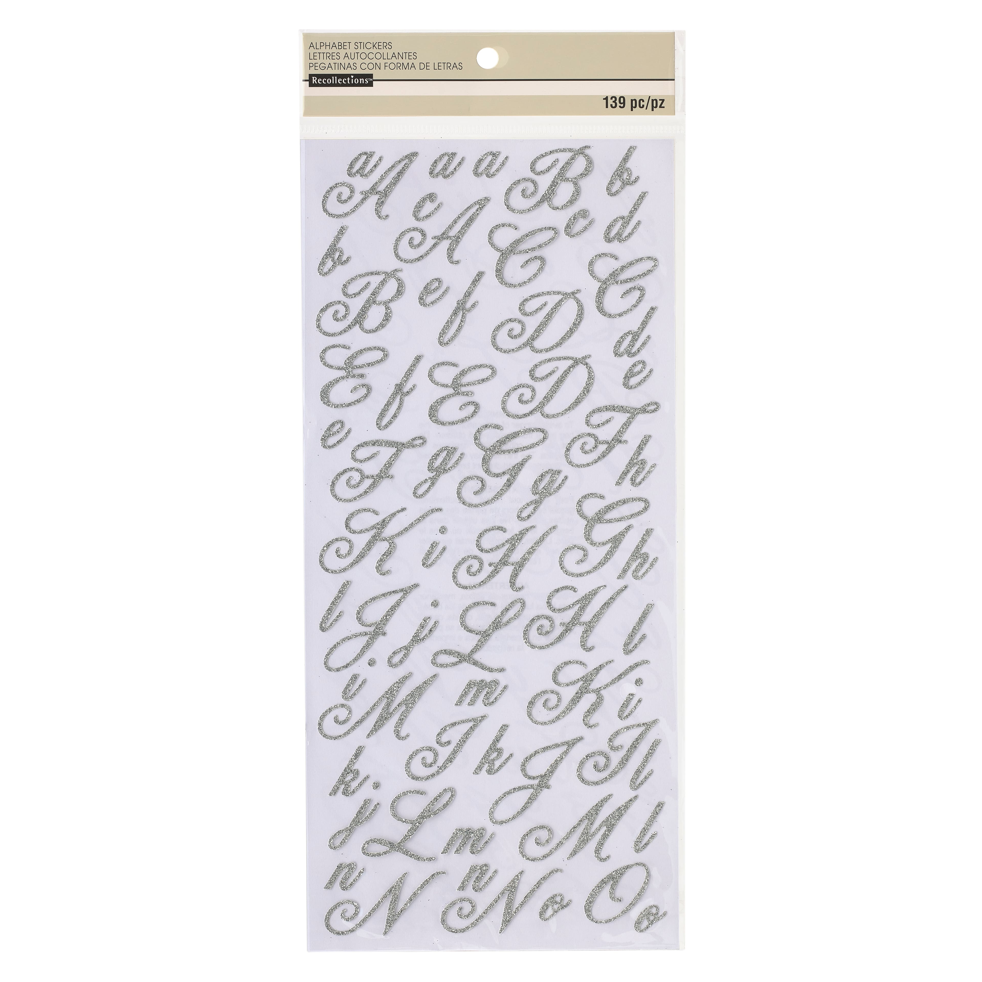 12 Pack: Flirty Glitter Alphabet Stickers by Recollections™