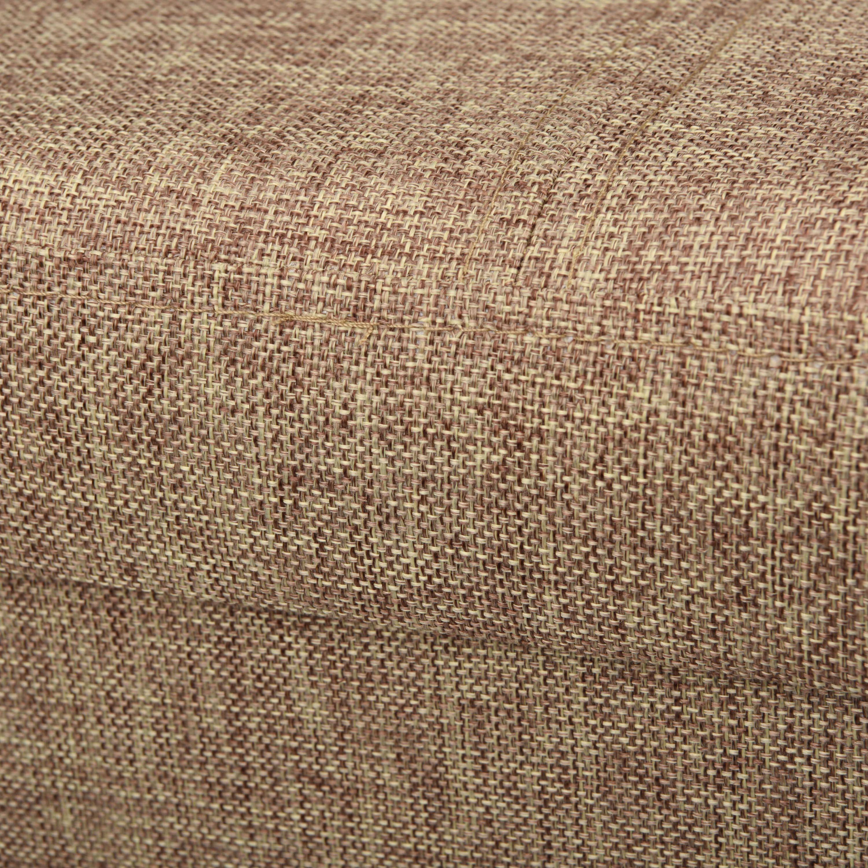 Simplify 15" Faux Linen Folding Storage Ottoman Cube