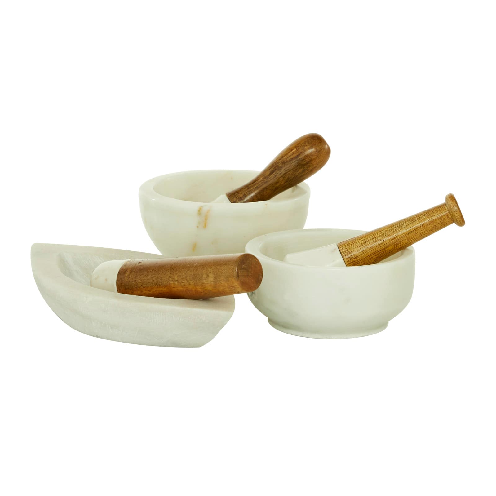 White Marble Natural Mortar & Pestle Set
