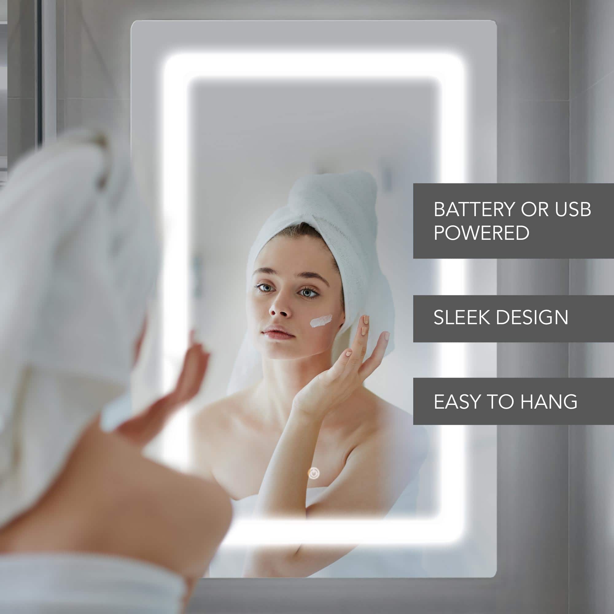 Head West LED Vanity Touch Sensor Wall Mirror