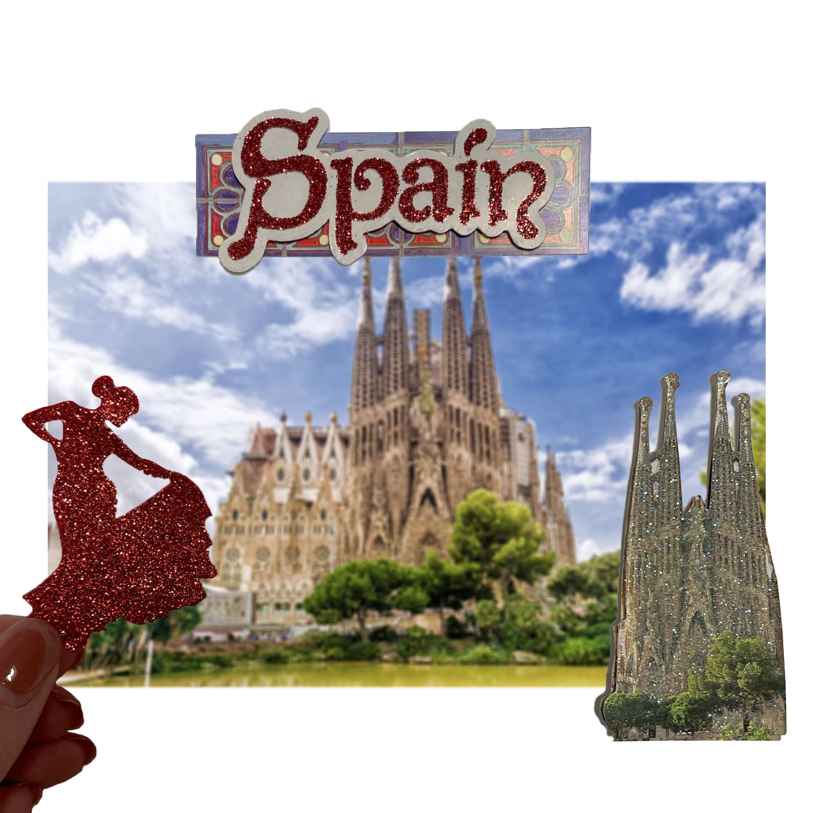 12 Pack: Spain Dimensional Stickers by Recollections™