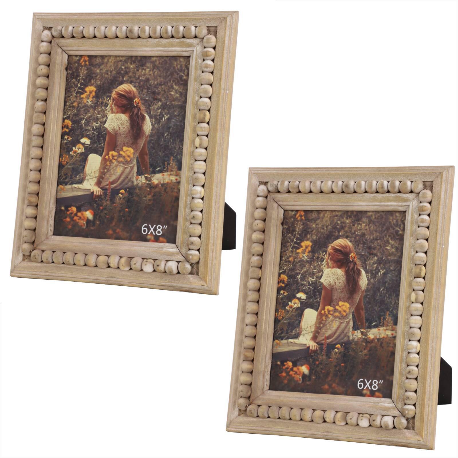 2 Pack Light Brown Wood Bohemian 9" x 11" Frame