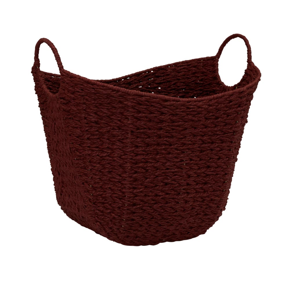Household Essentials 17.5" Woven Paper Rope Basket with Handles