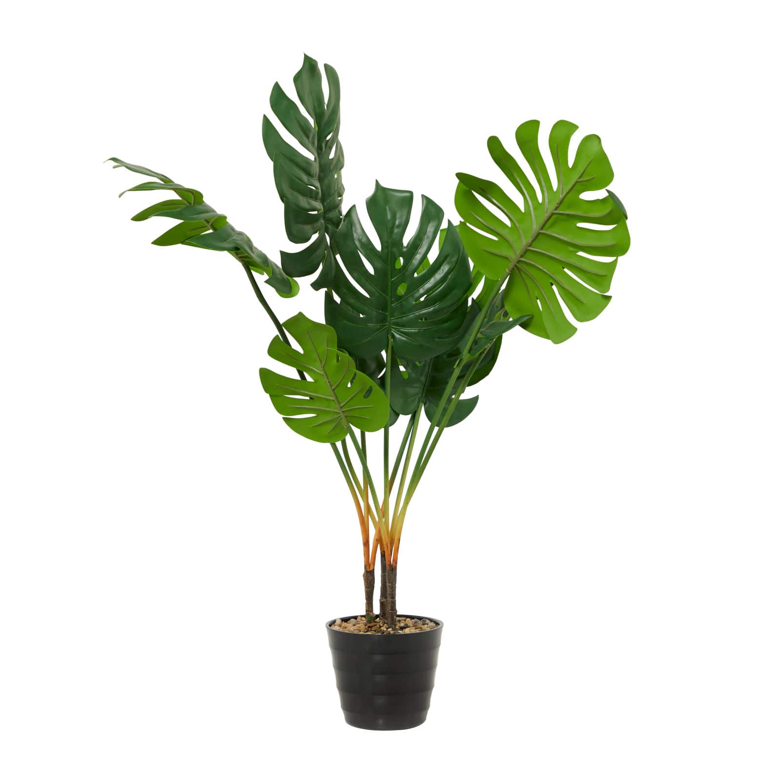 36&#x22; Green Vinyl Contemporary Potted Artificial Tree