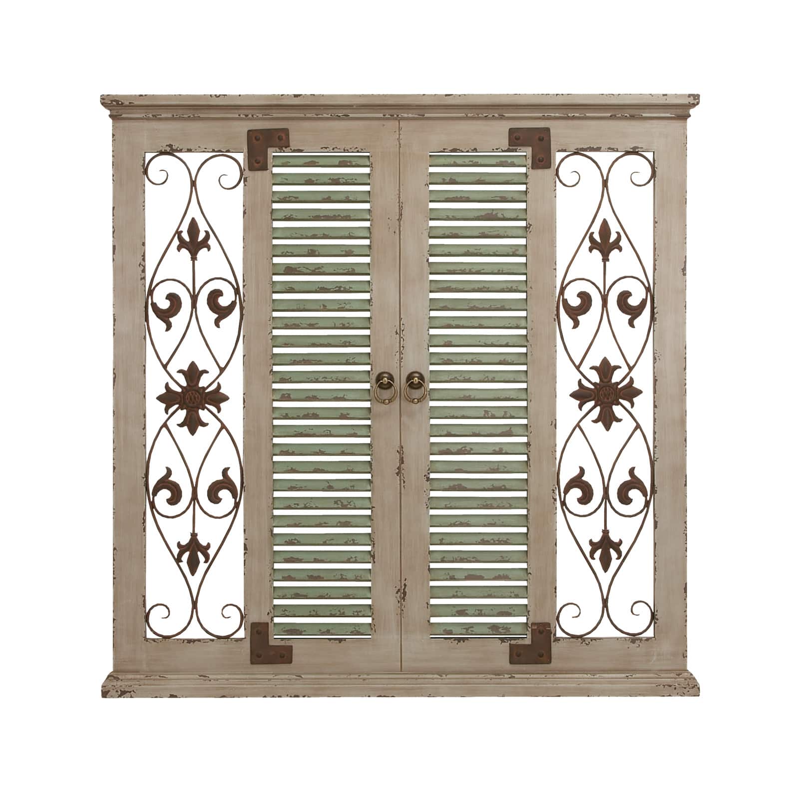 Beige Rustic Floral Wood Wall Decor, 40" x 40"