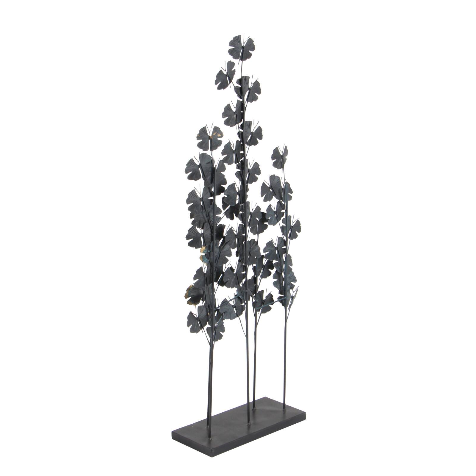 37&#x22; Turquoise Metal Contemporary Nature Sculpture