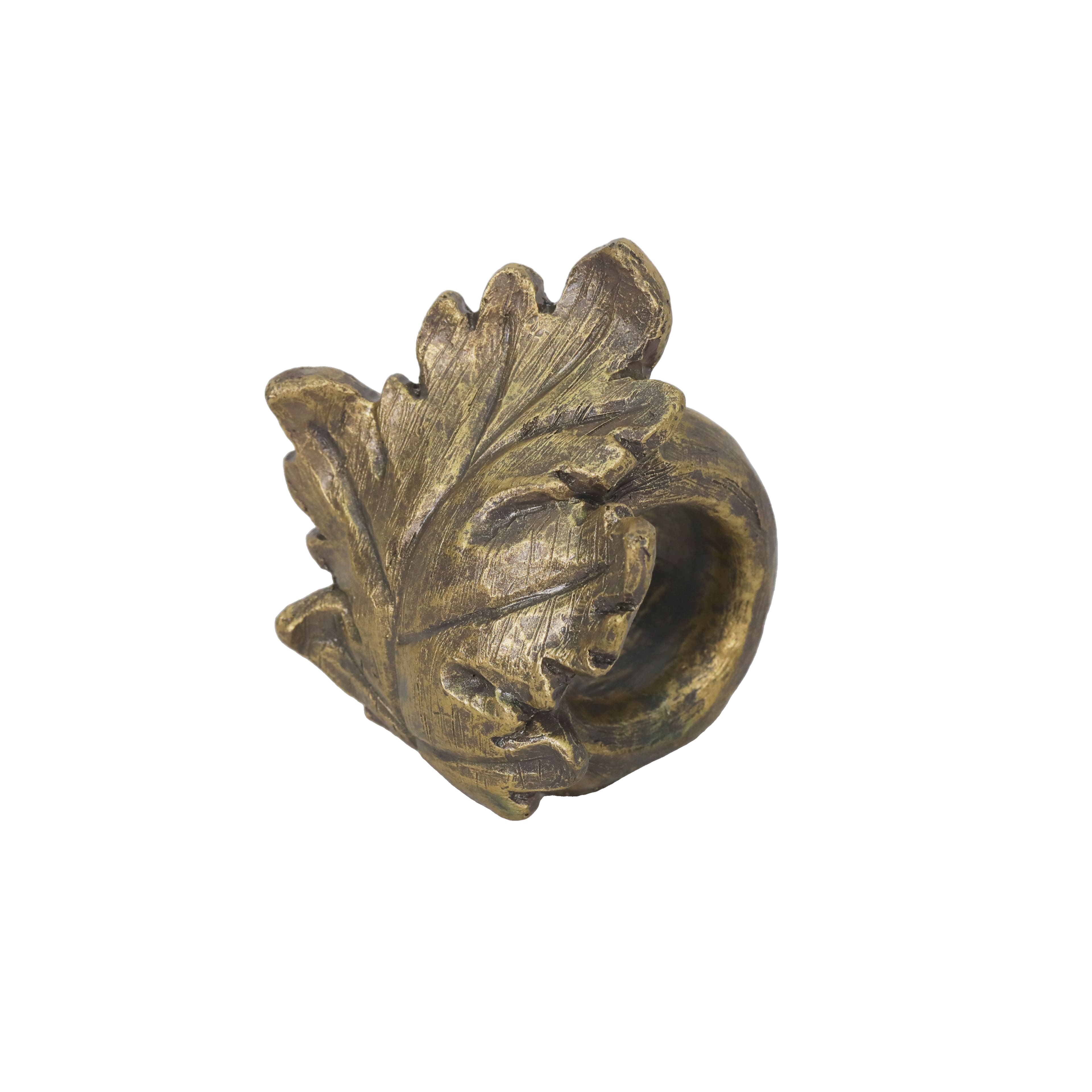 2.75&#x22; Antique Brass Leaf Napkin Ring by Ashland&#xAE;