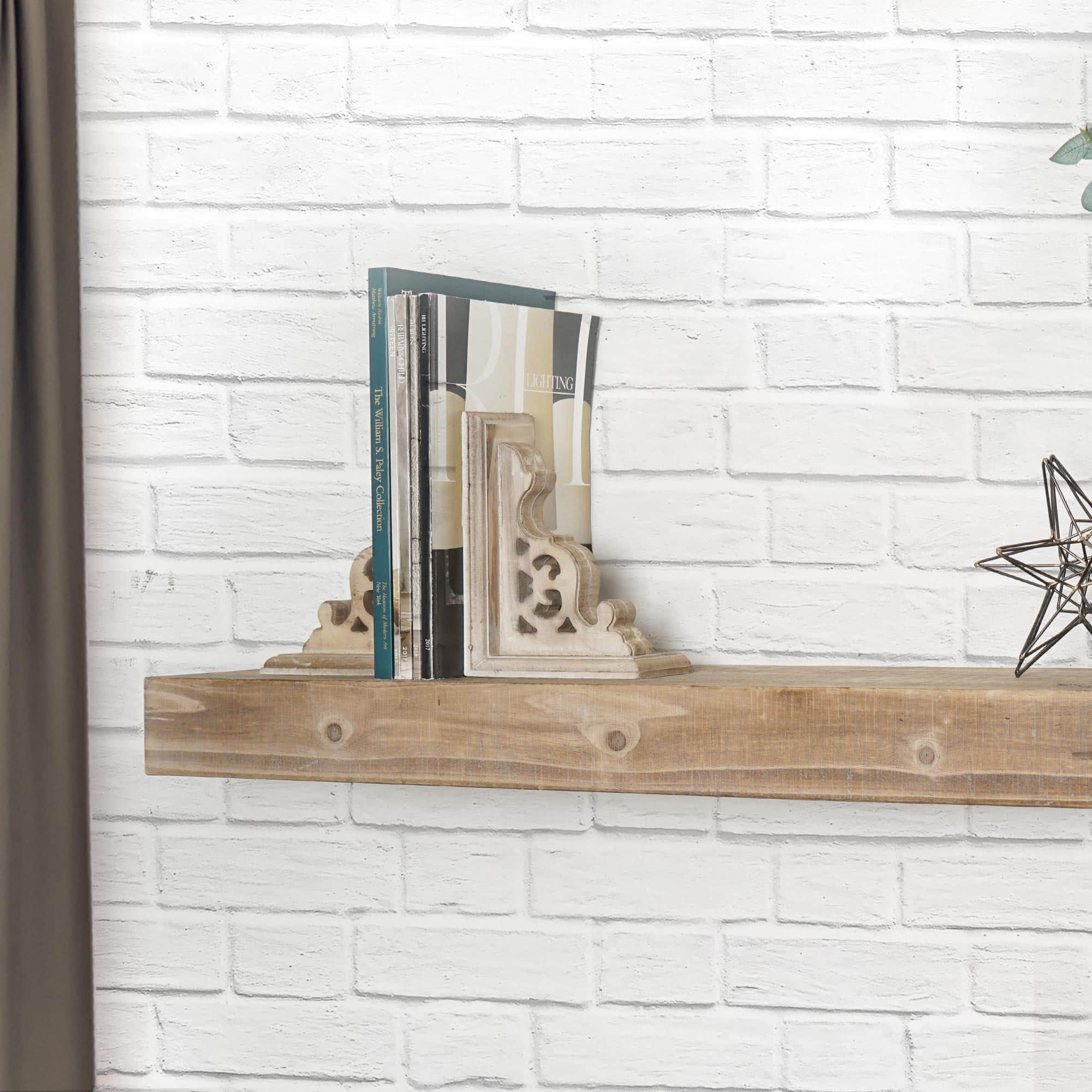 American Art D&#xE9;cor&#x2122; 8&#x22; Vintage Decorative Wood Bookends, 2ct.