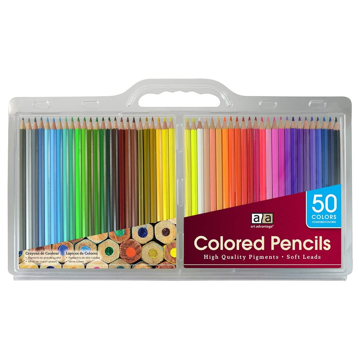 Set of 50 colored pencils