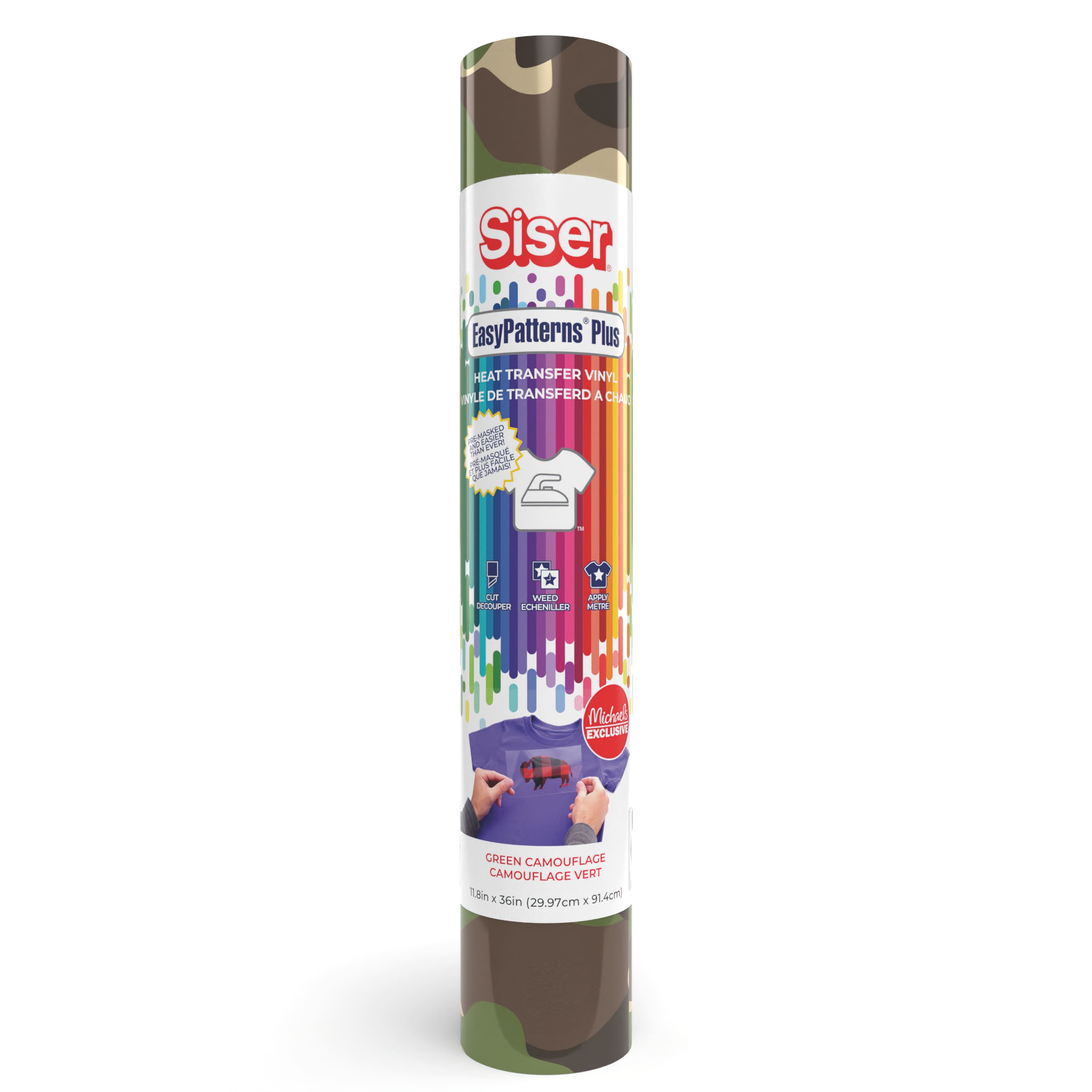 Siser EasyPatterns Plus Green Camouflage Heat Transfer Vinyl 36in